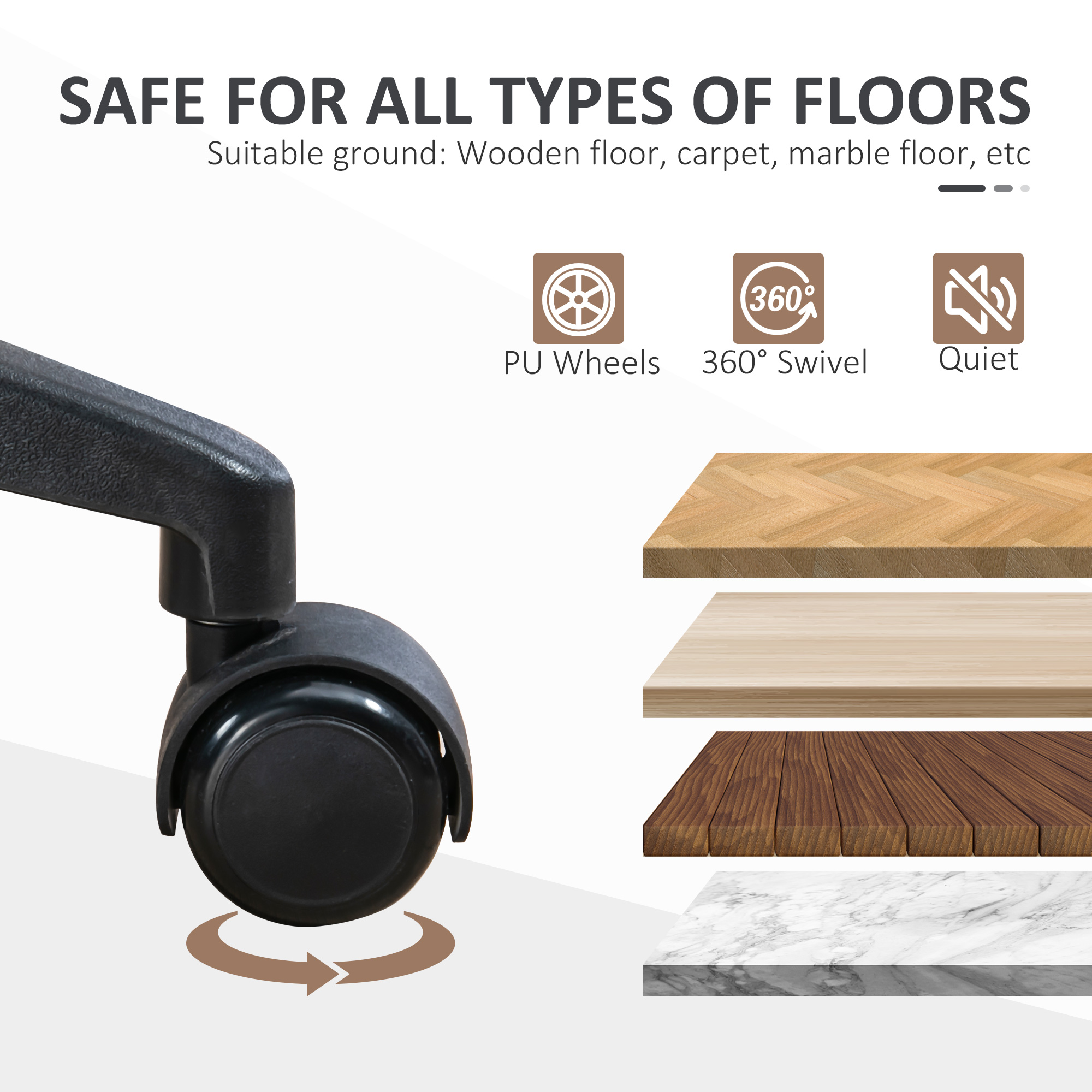  Scaun de birou ergonomic cu inaltime reglabila, brate rabatabile si material textil tip plasa, negru [8]