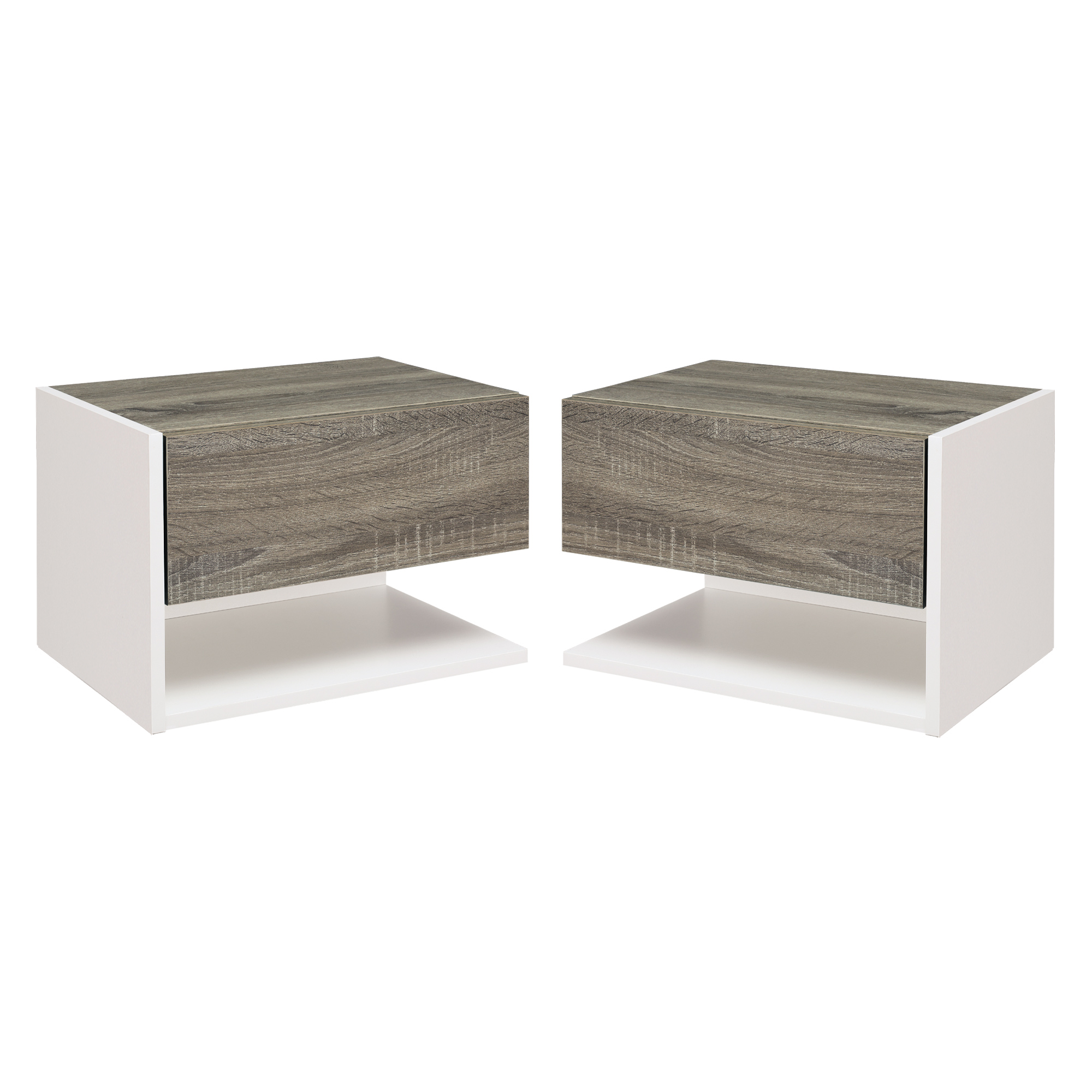 Dormitor & birou -  set 2 noptiere suspendate, 46x30x30 cm