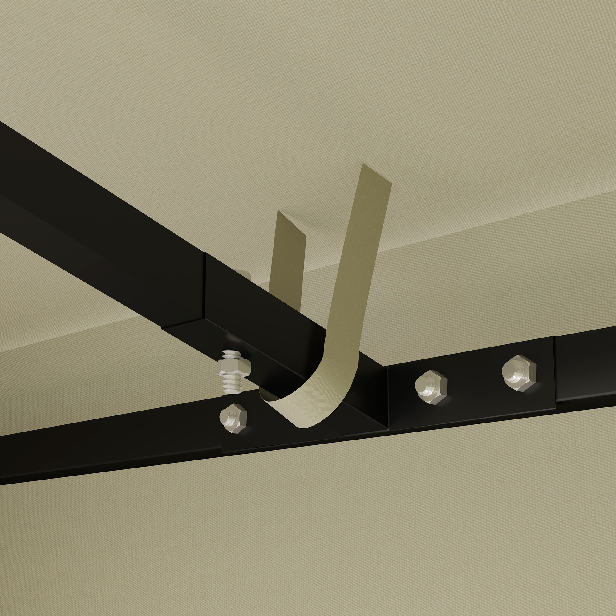  Acoperis pentru Gazebo de Gradina 3x3 m din Material Oxford 600D cu Orificii de Drenaj, Alb Crem [7]