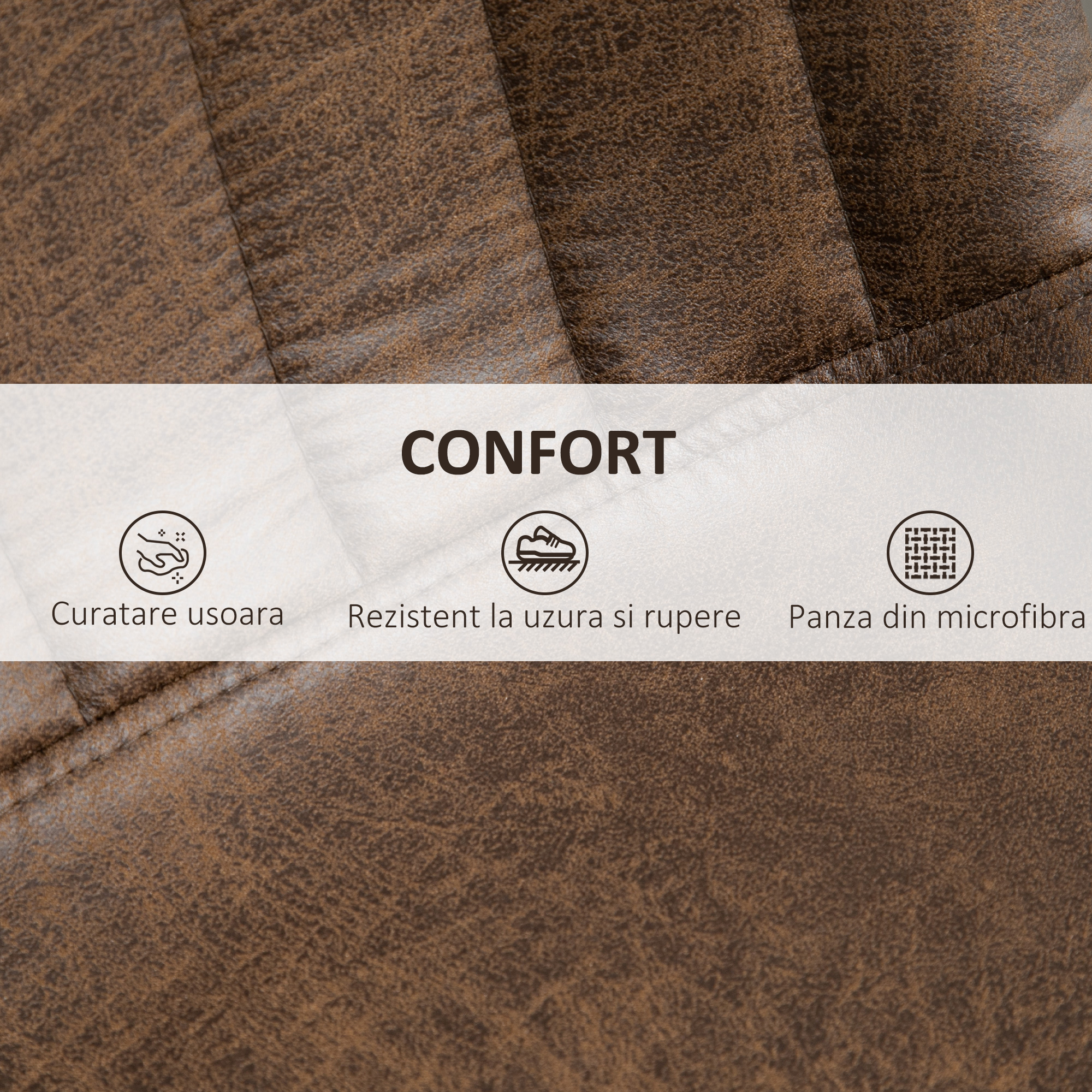  Set 2 Scaune de Bar - Reglabile, Rotative & Captusite [4]