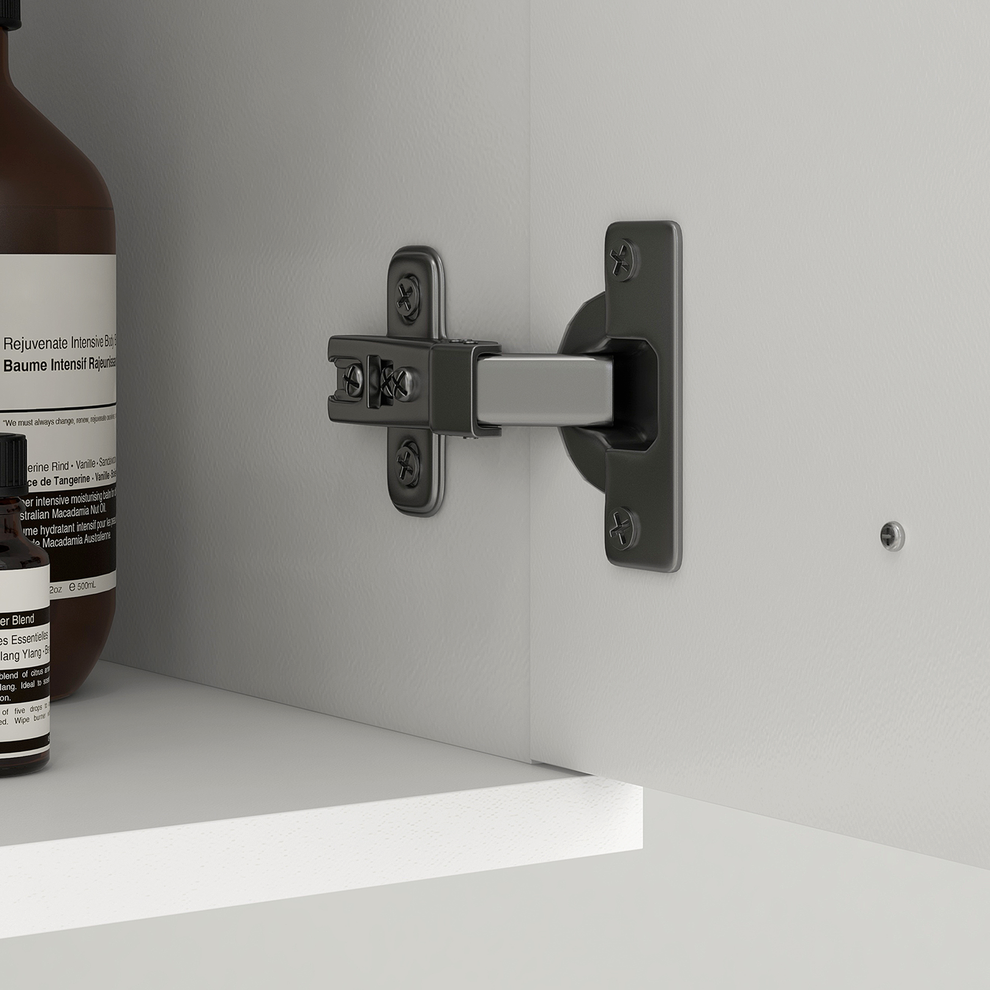  Dulap de Baie Suspendat cu Chiuveta, Dulap cu 2 Usi cu Chiuveta si Balamale Amortizate, 61x40x50 cm, Alb Lucios [8]