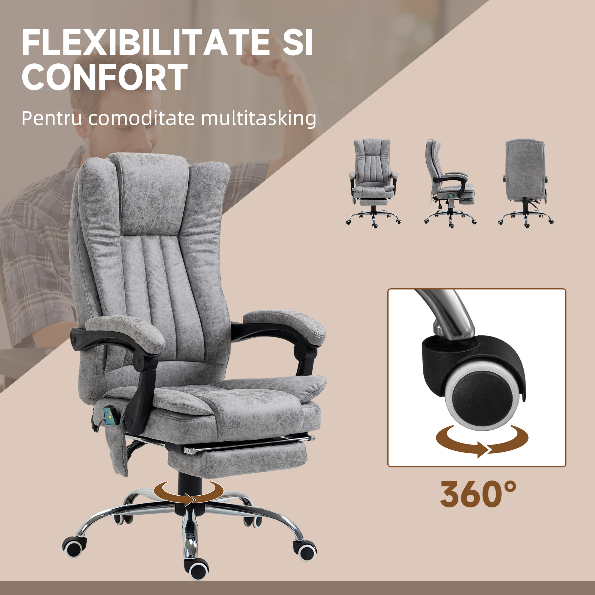  Fotoliu Birou cu Masaj & incalzire [4]