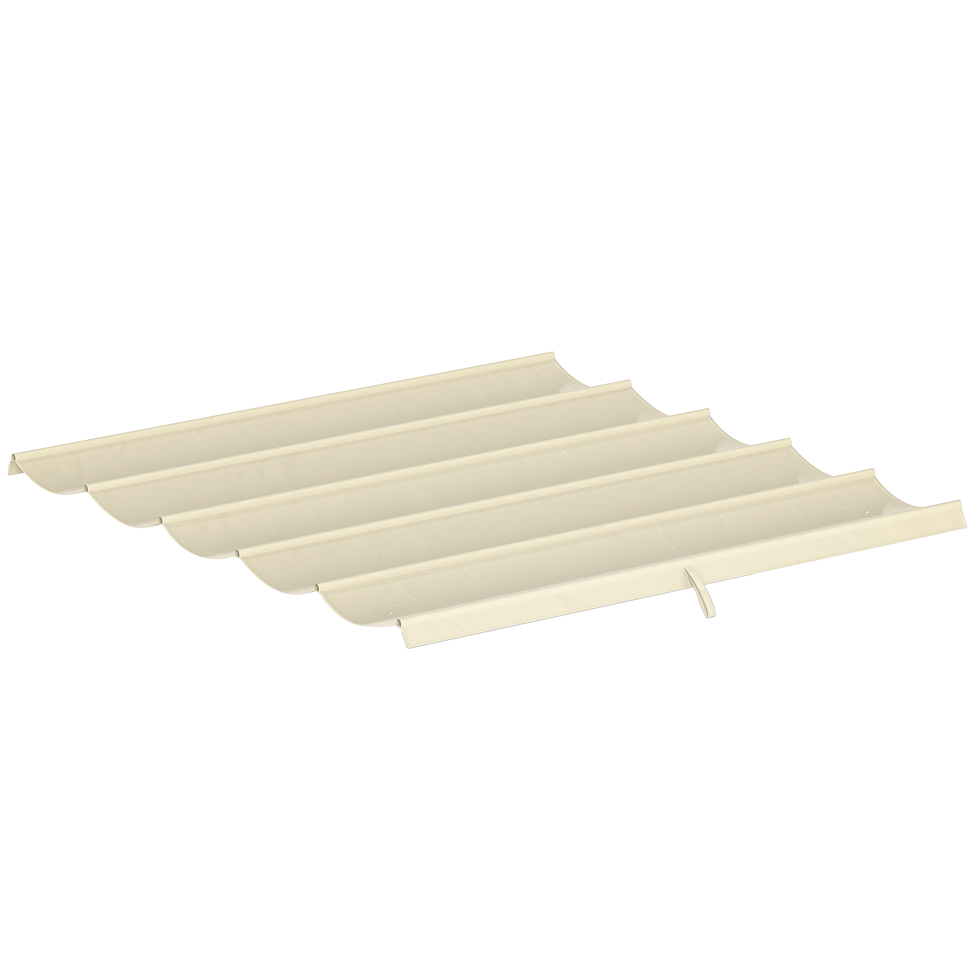 Gradina & balcon -  Acoperis pentru Gazebo Pergola cu 10 Orificii de Drenaj din Poliester, 250x255 cm, pentru Pergola 3x3m, Crem