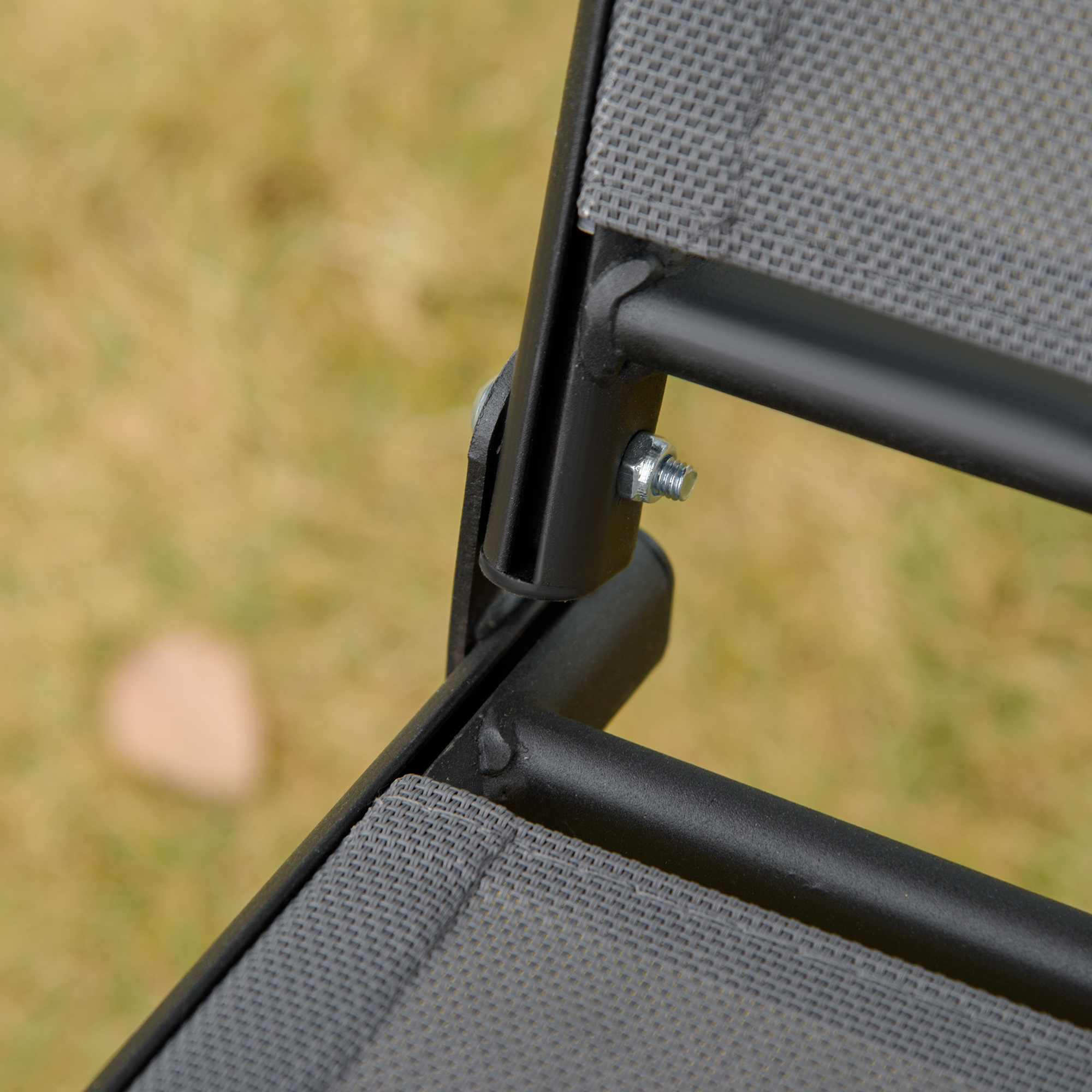  Balansoar cu 2 Locuri de Gradina pentru Exterior cu Baldachin Reglabil si Sezuta din Textilen, 140x118x162cm Gri [8]