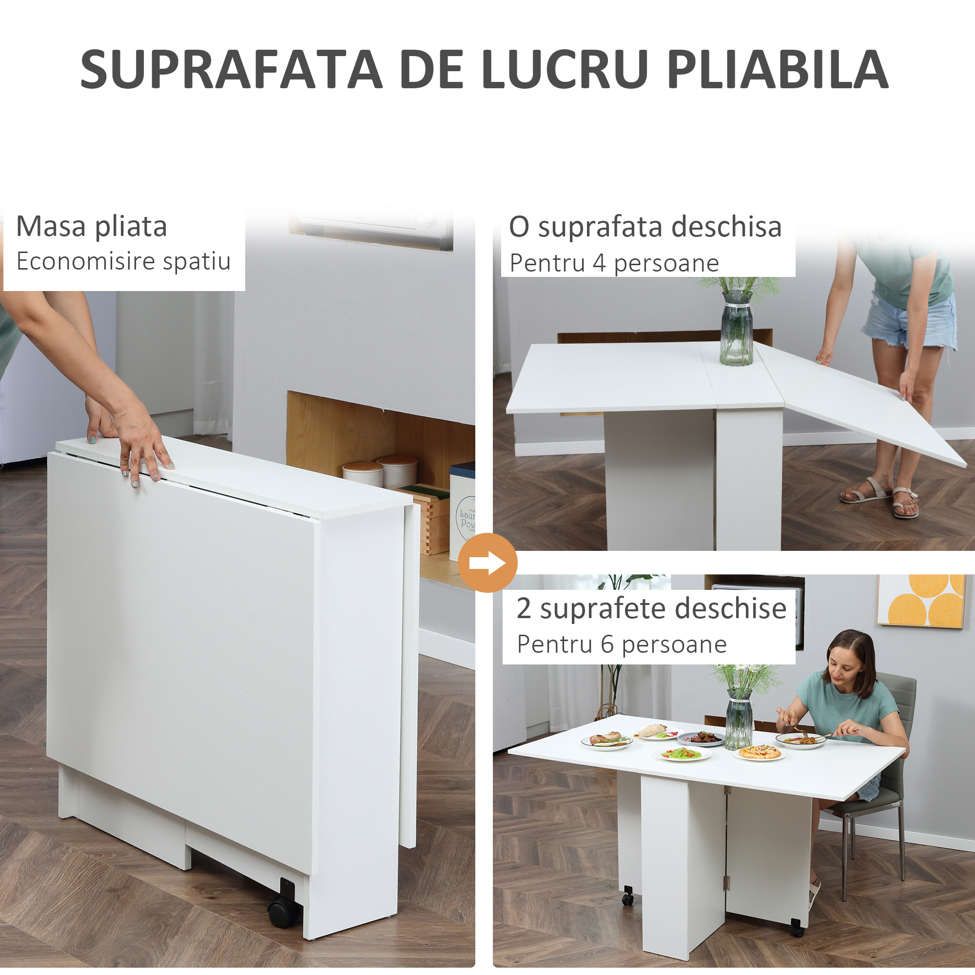  Masa Pliabila cu Etajera Integrata si Roti [3]