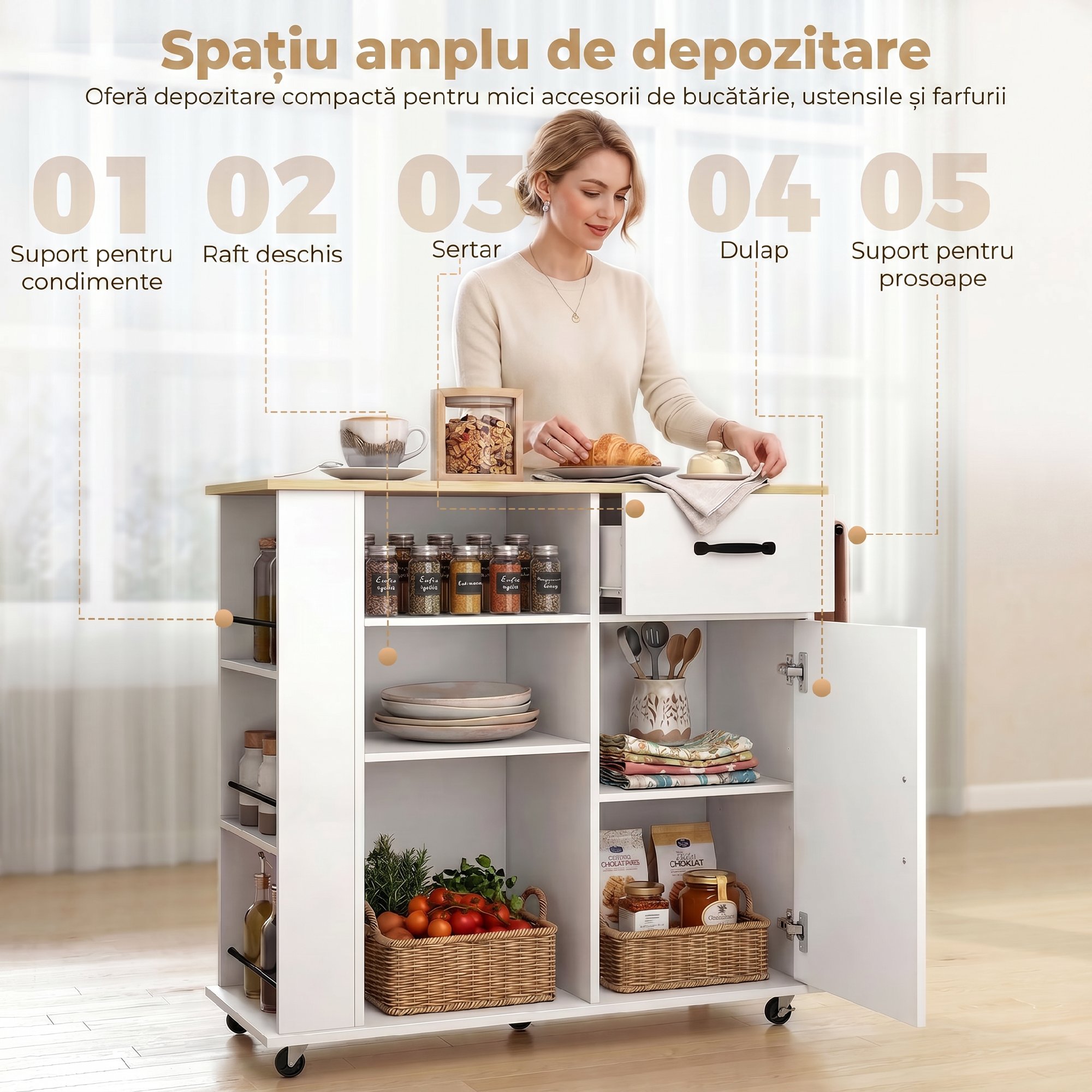  Carucior mobil multifunctional pentru depozitare [3]