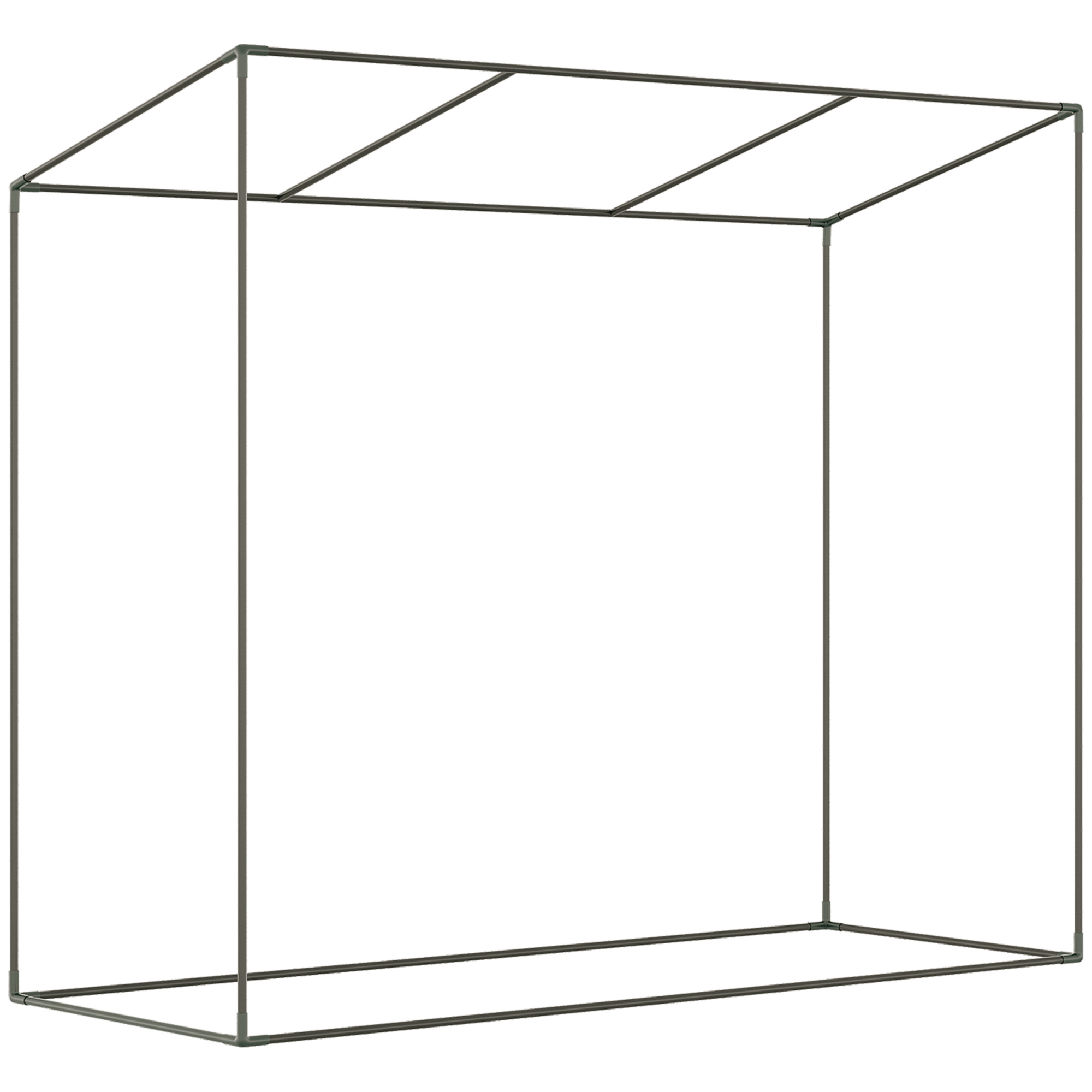  Sera de Gradina cu Usa Rulabila si Margini Extinse, din Otel si PE, 200x76x168 cm, Alb [8]