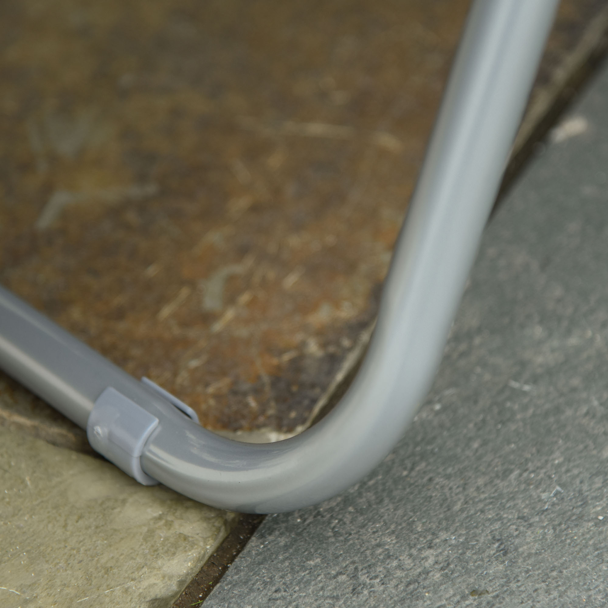  Set 2 Scaune sezlong de Gradina, cu Captuseala cu Brate Reclinabile, alb si albastru [8]