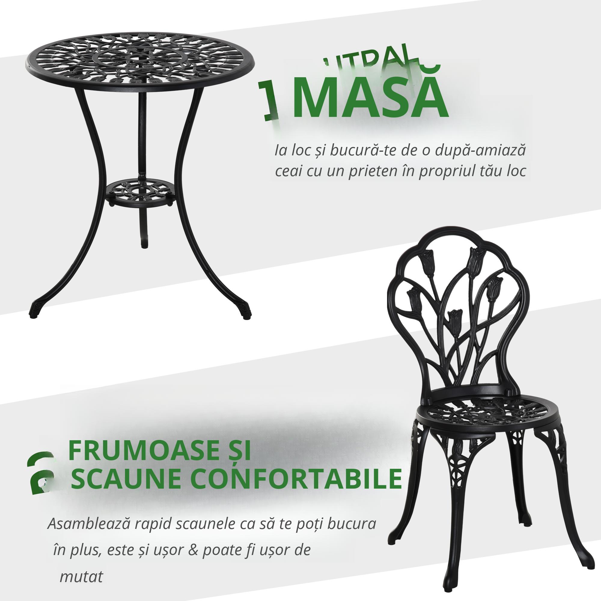  Set de Gradina 3 Piese din Aluminiu, Set Exterior [4]