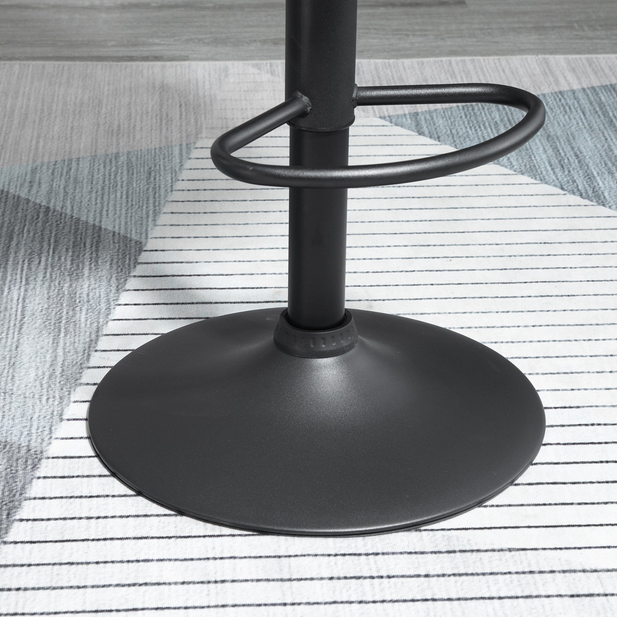  Set 2 Scaune Bar - Catifea Verde, Pivotante & Reglabile [8]