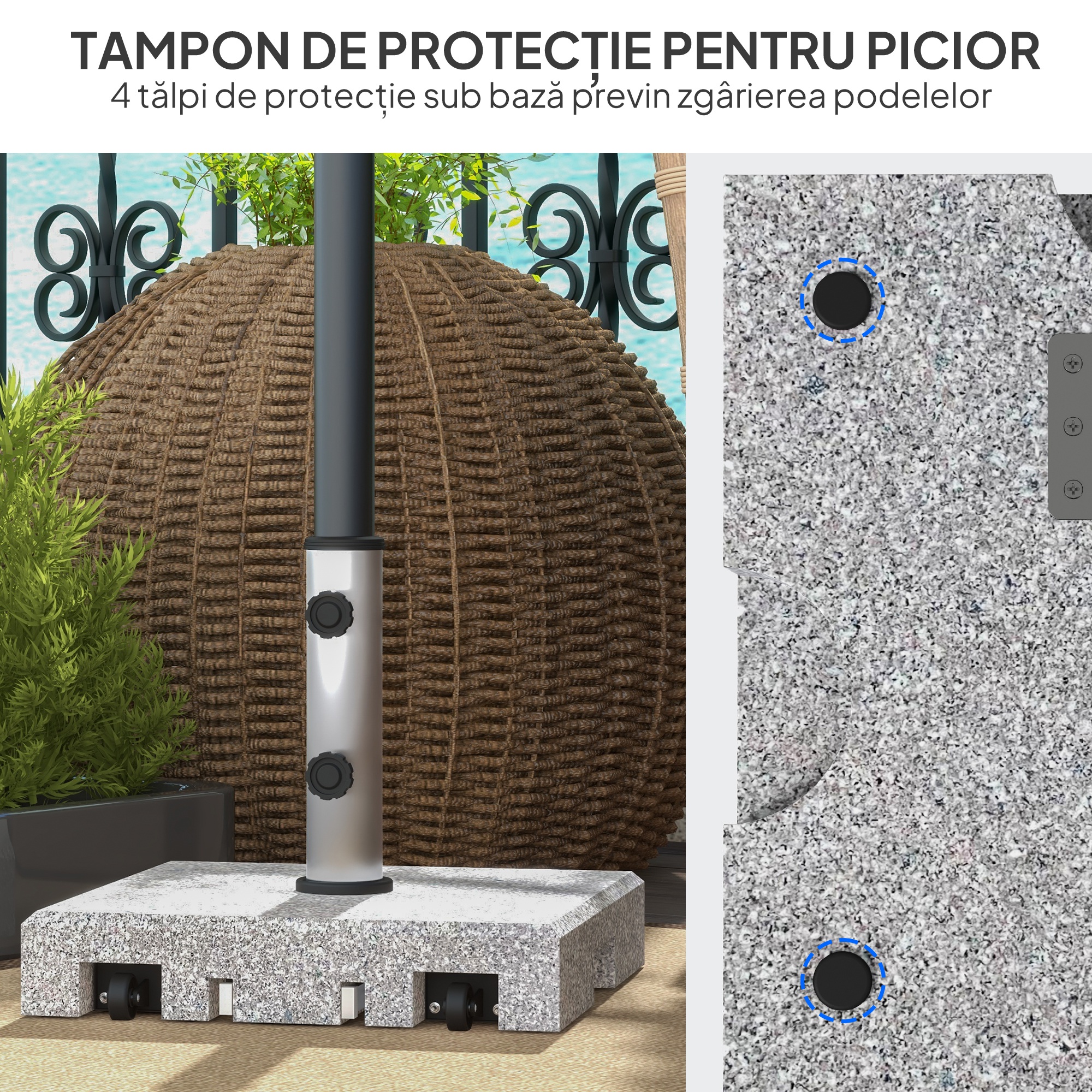  Baza pentru Umbrela de 28kg din Granit [6]