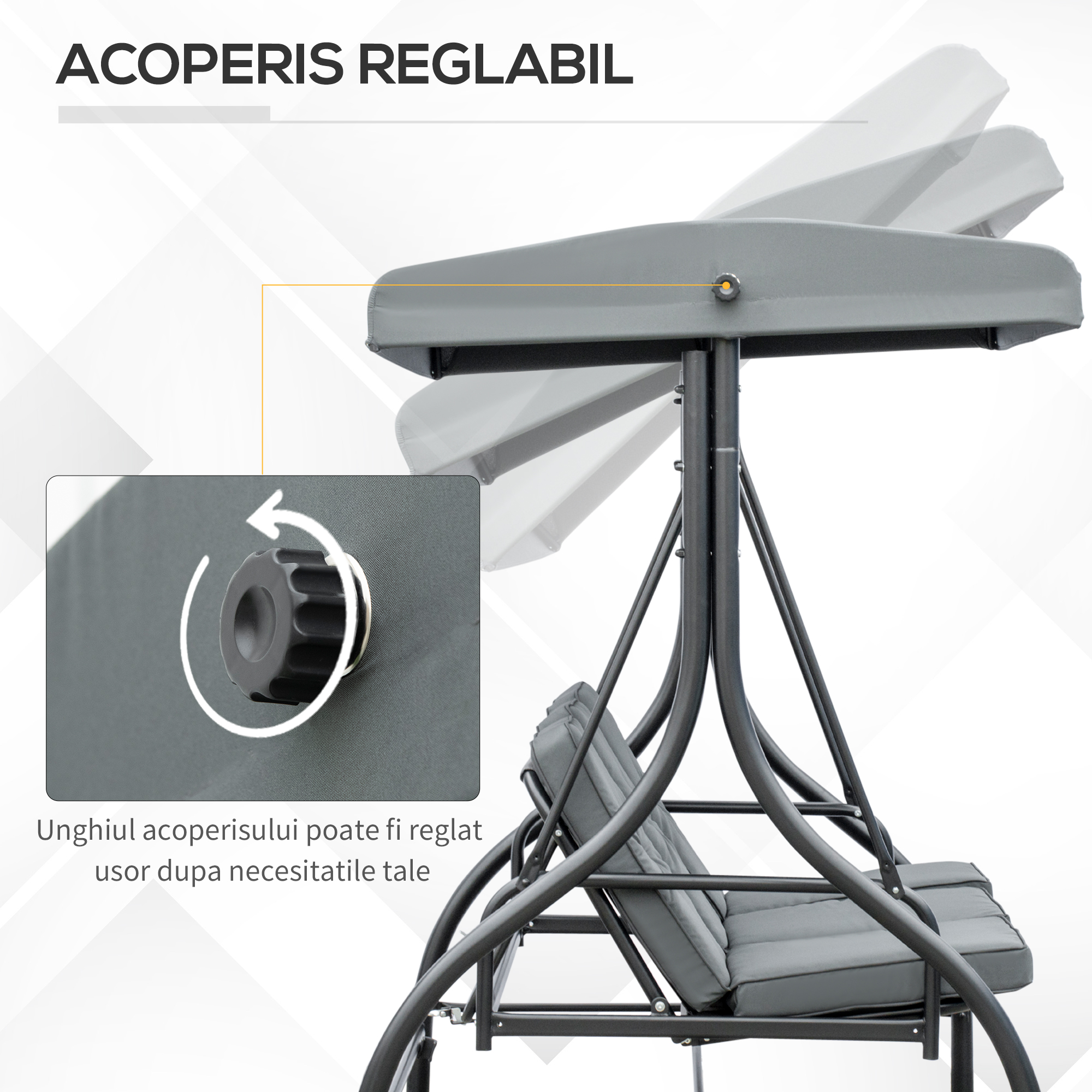  Balansoar de Gradina 3 Locuri Convertibil in Pat [3]