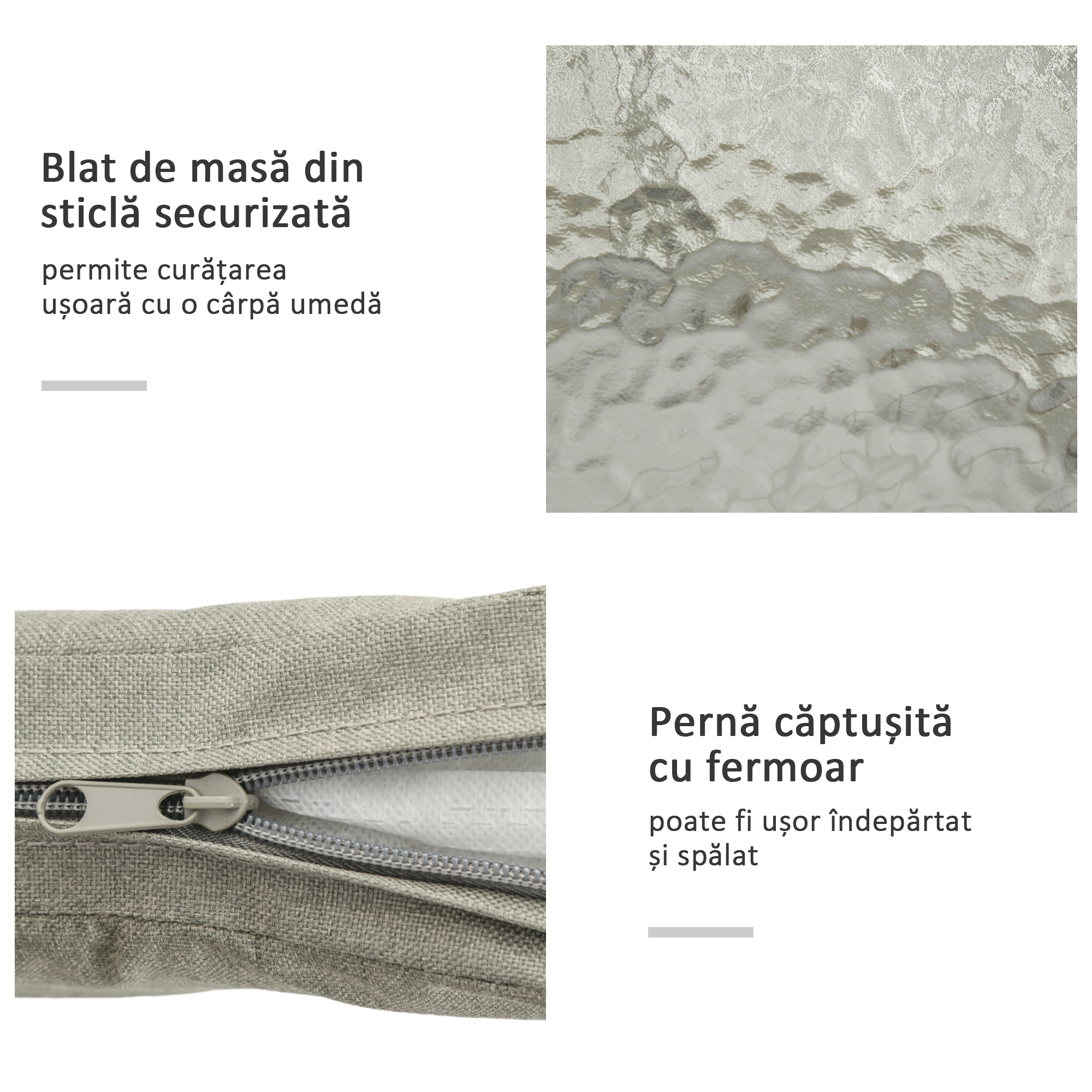  Set de Exterior cu Masuta din Sticla si 2 Scaune de Gradina din Ratan Stil Boho, Cafea [5]