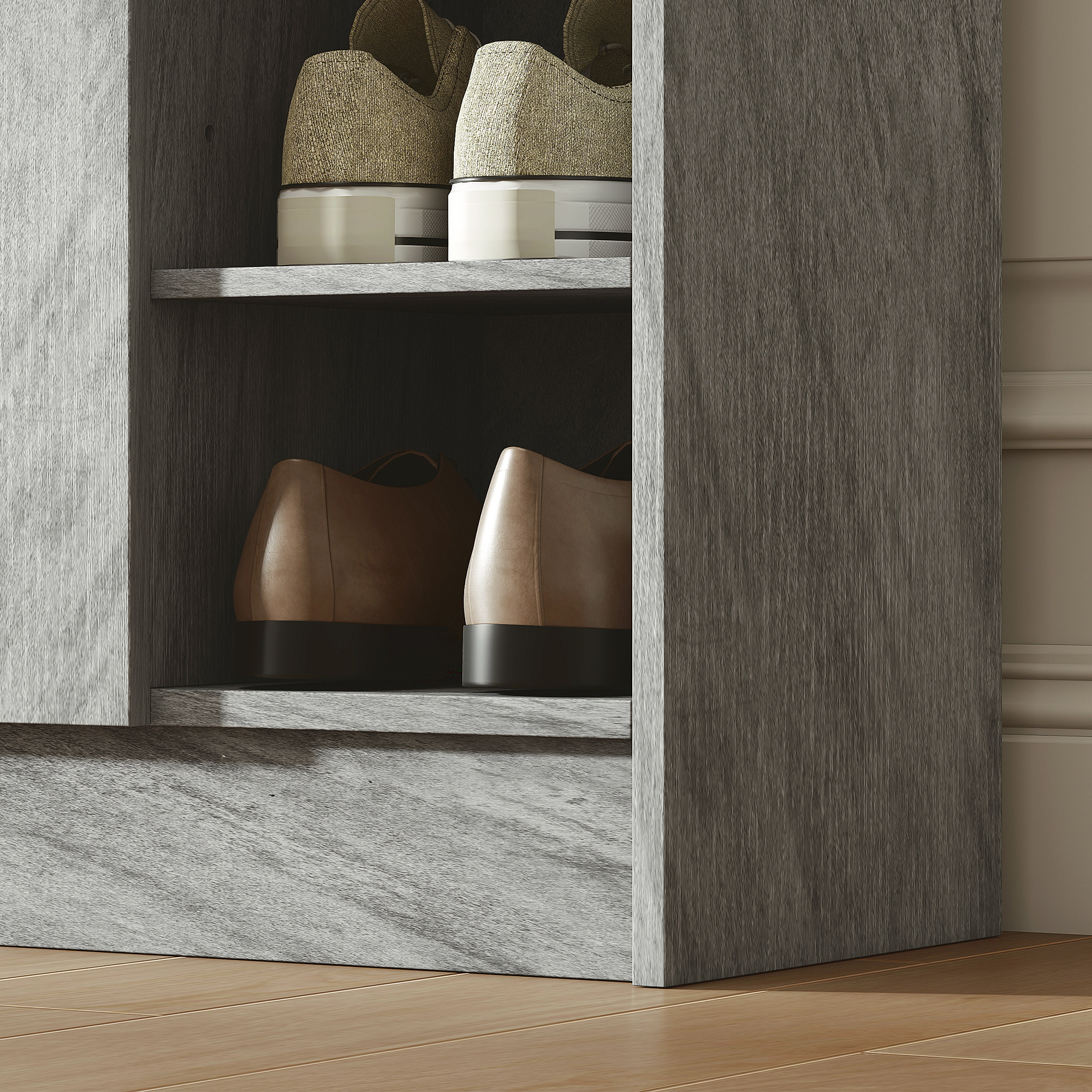  Dulap Pantofi 83×30×90 cm - Lemn, 12 Perechi, Culoare Cafenie [8]