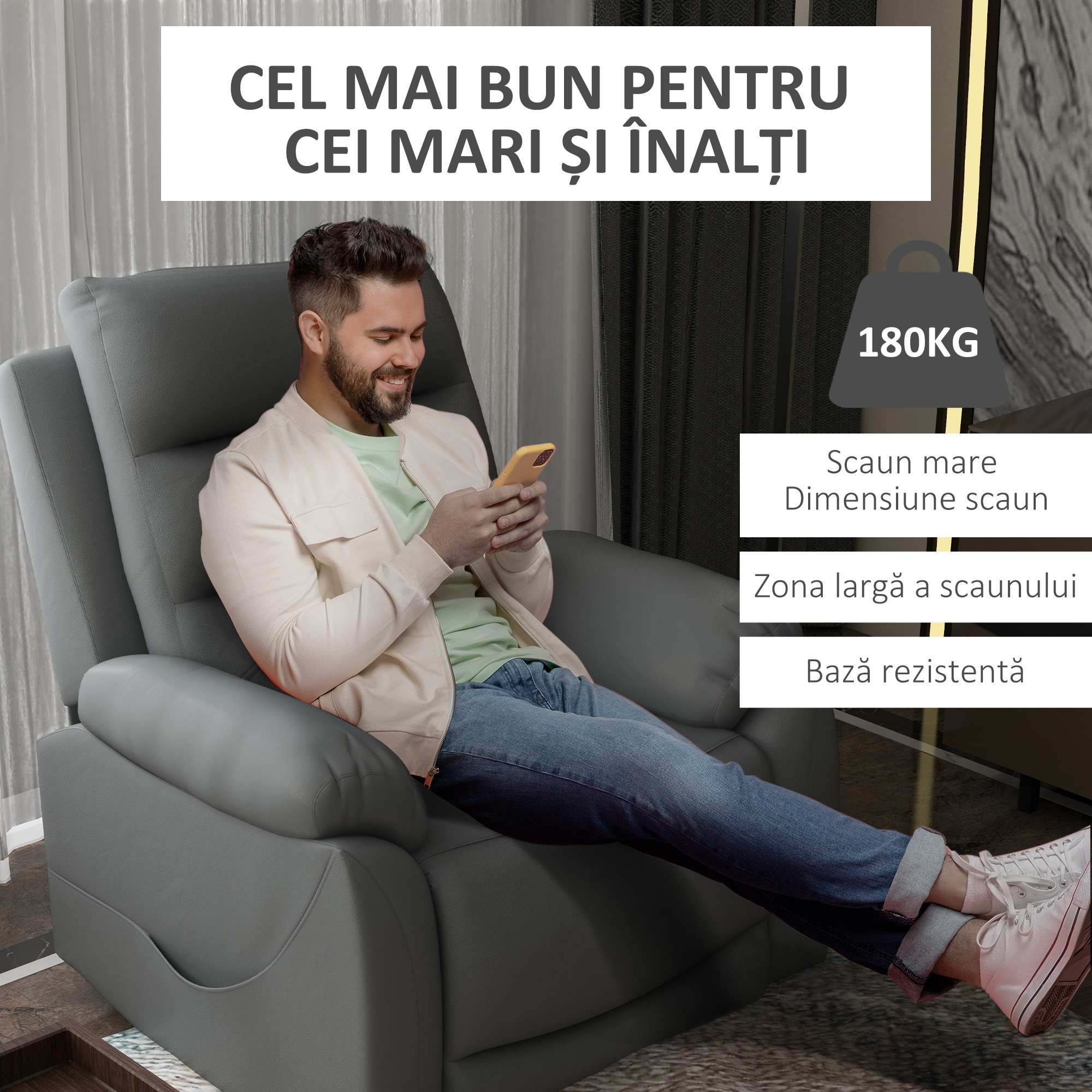  Fotoliu Electric cu Masaj - Pentru Persoane Varstnice [6]