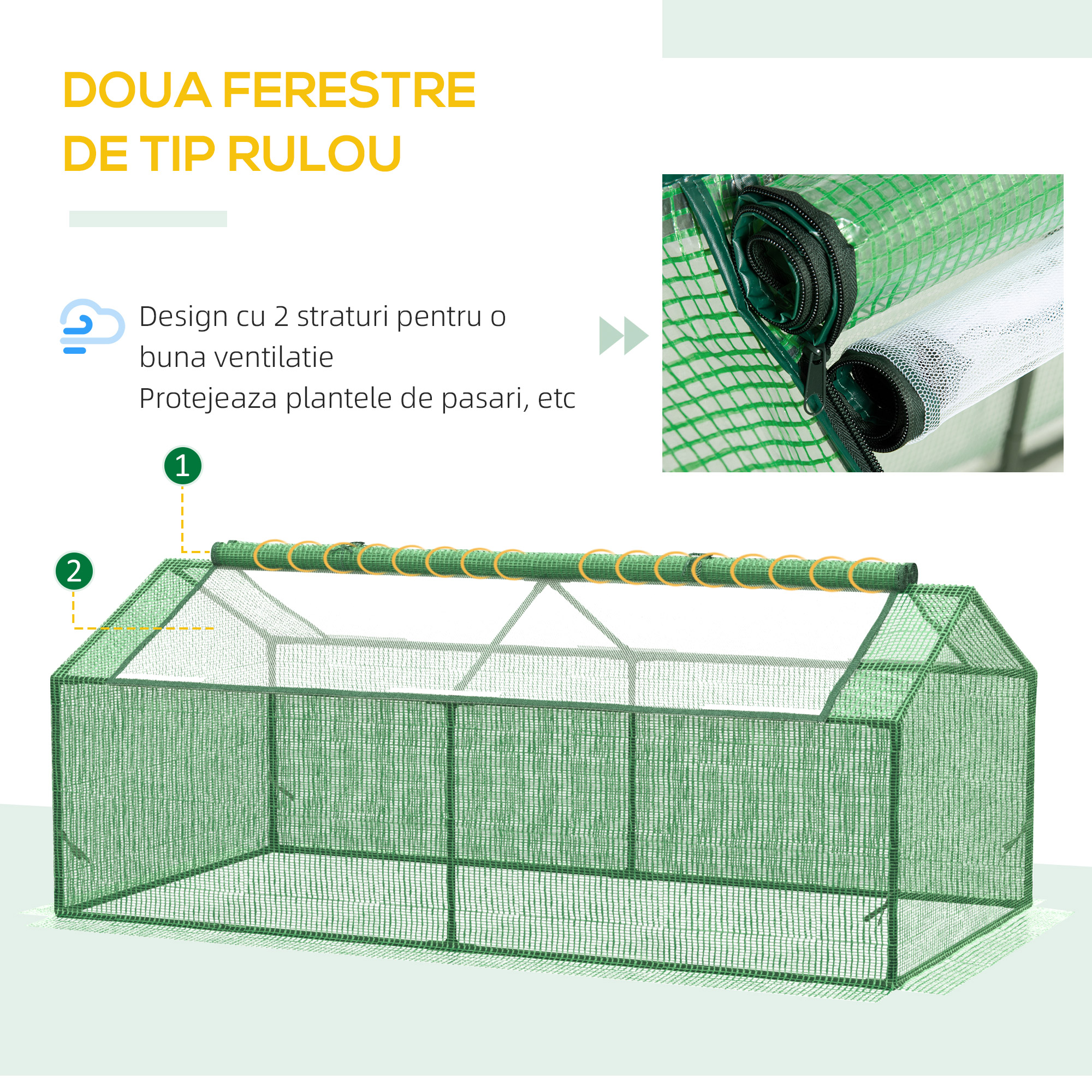  Sera Mica 2 Niveluri - Balcon/Gradina, Cu PE Transparent [4]