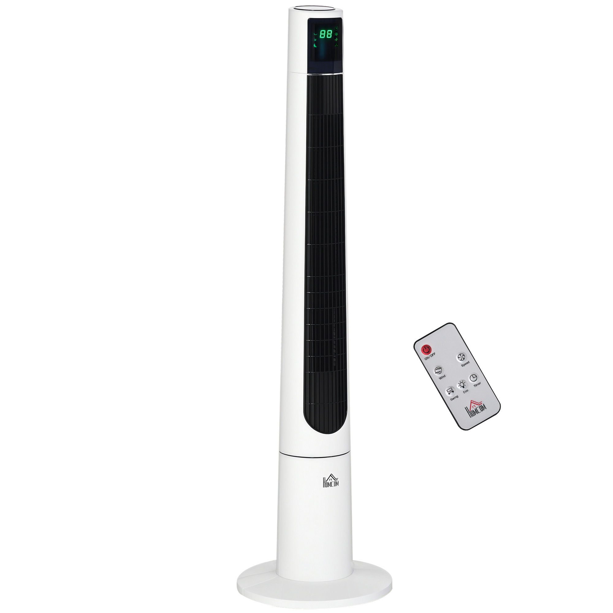 Instalatii sanitare, termice & climatizare -  Ventilator Turn cu 3 Moduri si 3 Viteze cu Cronometru 12h, Ventilator de Podea ABS cu Telecomanda, Ø32x118.2 cm, Alb