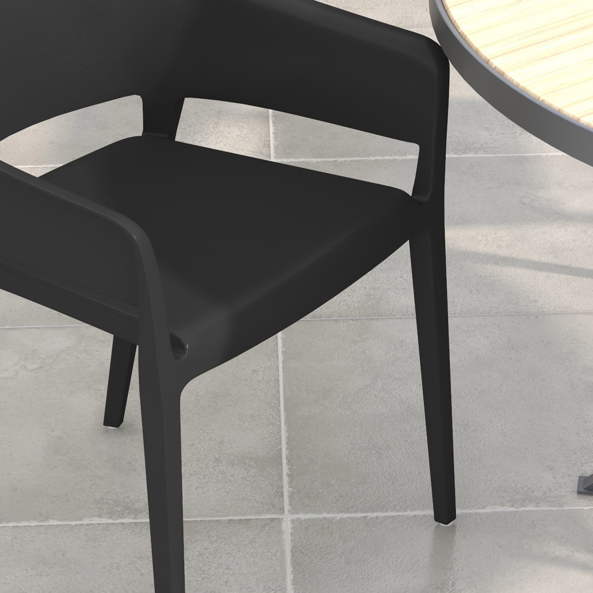  Scaune De Gradina 4 Bucati, Negru [8]