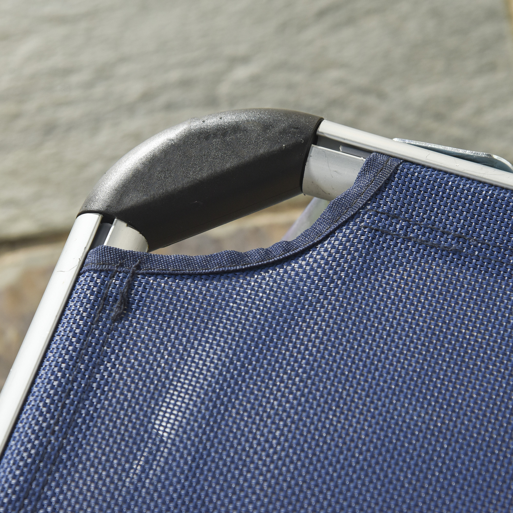  Scaun de Gradina Pliabil cu Spatar Reglabil Albastru [7]