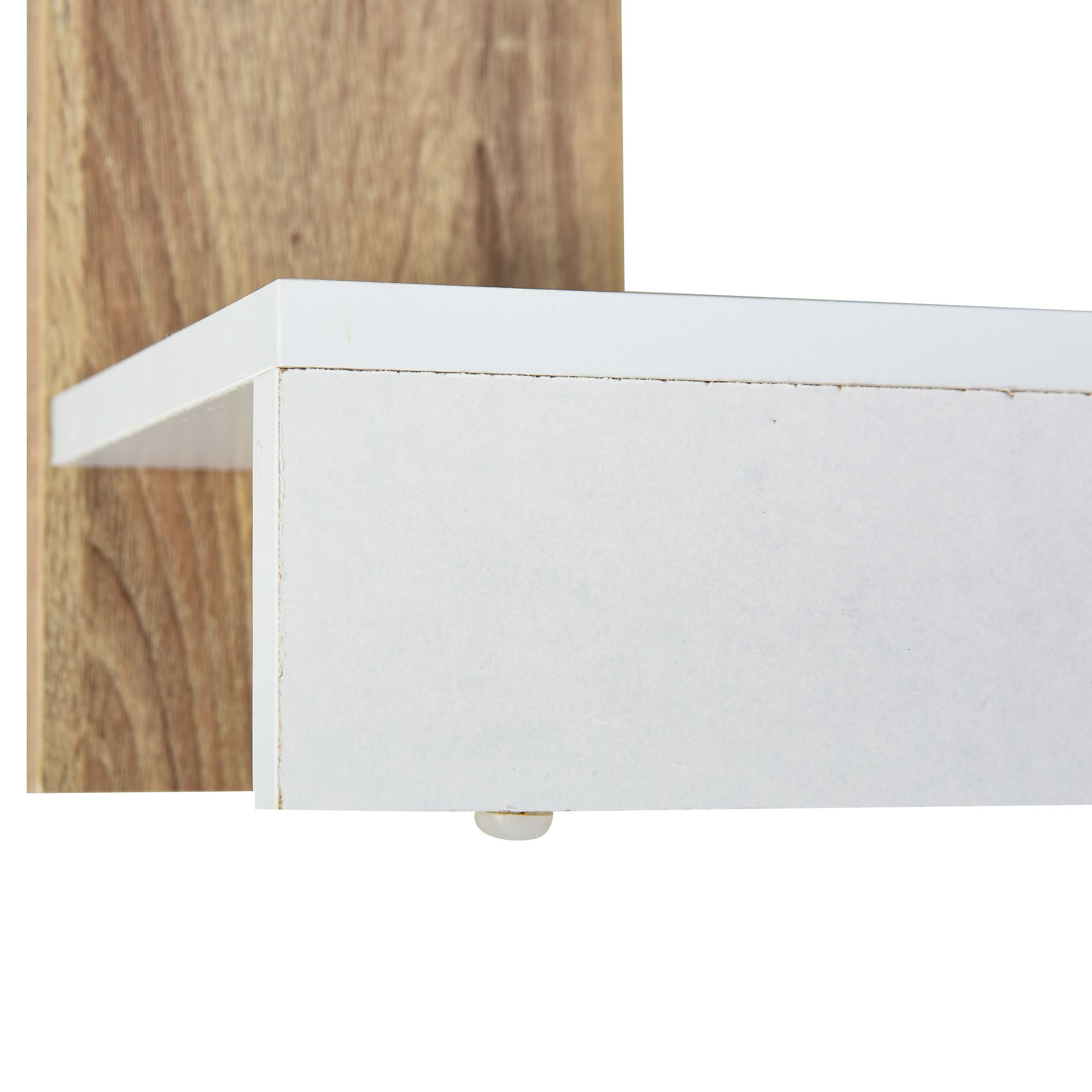  Raft Perete 5 Rafturi - Stejar & Alb, Design Modern pentru Camera [8]