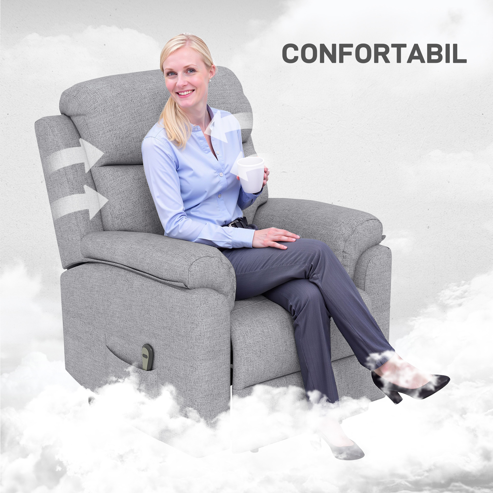  Fotoliu Ridicare Persoane cu Suport Picioare & Telecomanda [5]