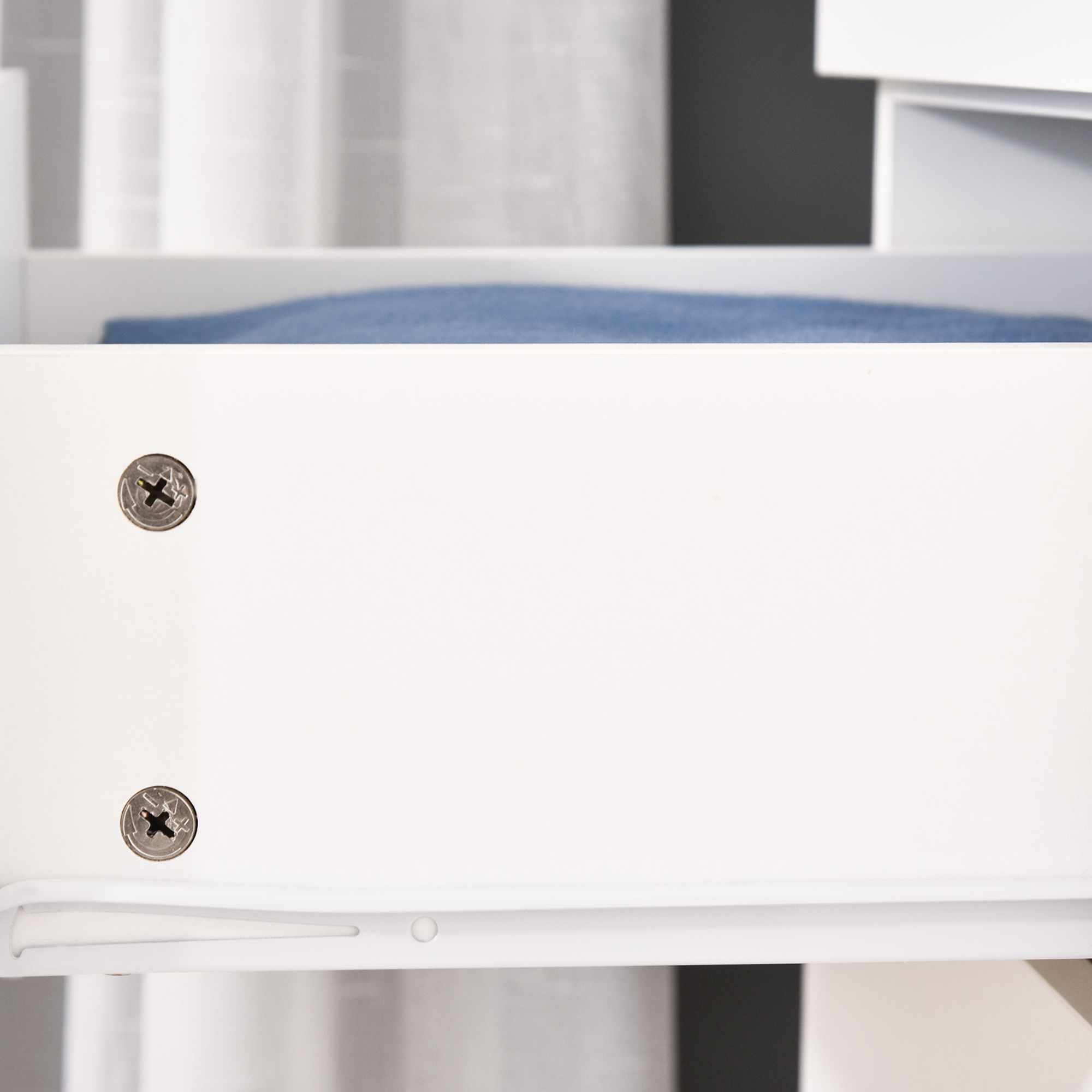  Garderoba Moderna - Alba cu Oglinda, 2 Usi & 3 Sertare [7]