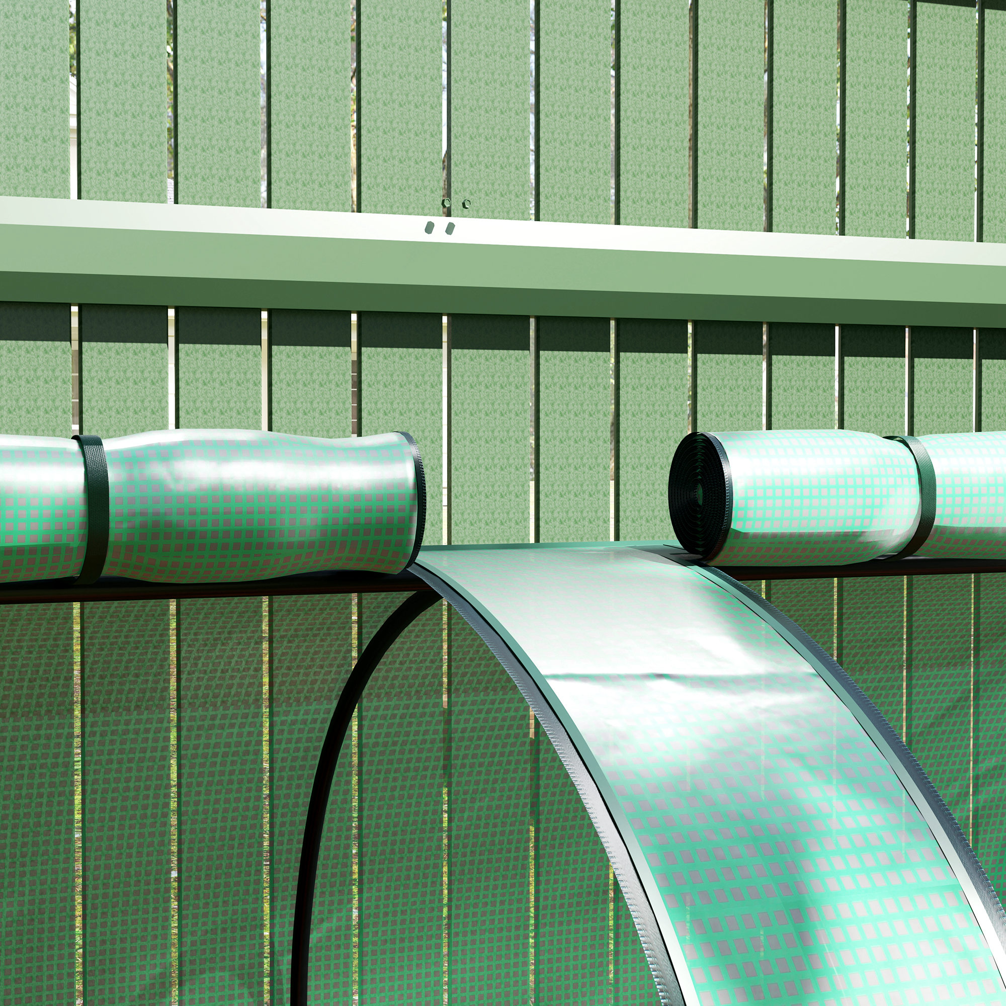  Sera de Gradina Tip Tunel din Otel si Plastic PP cu Usi Rulabile, 3x1x0,8 m, Verde [8]