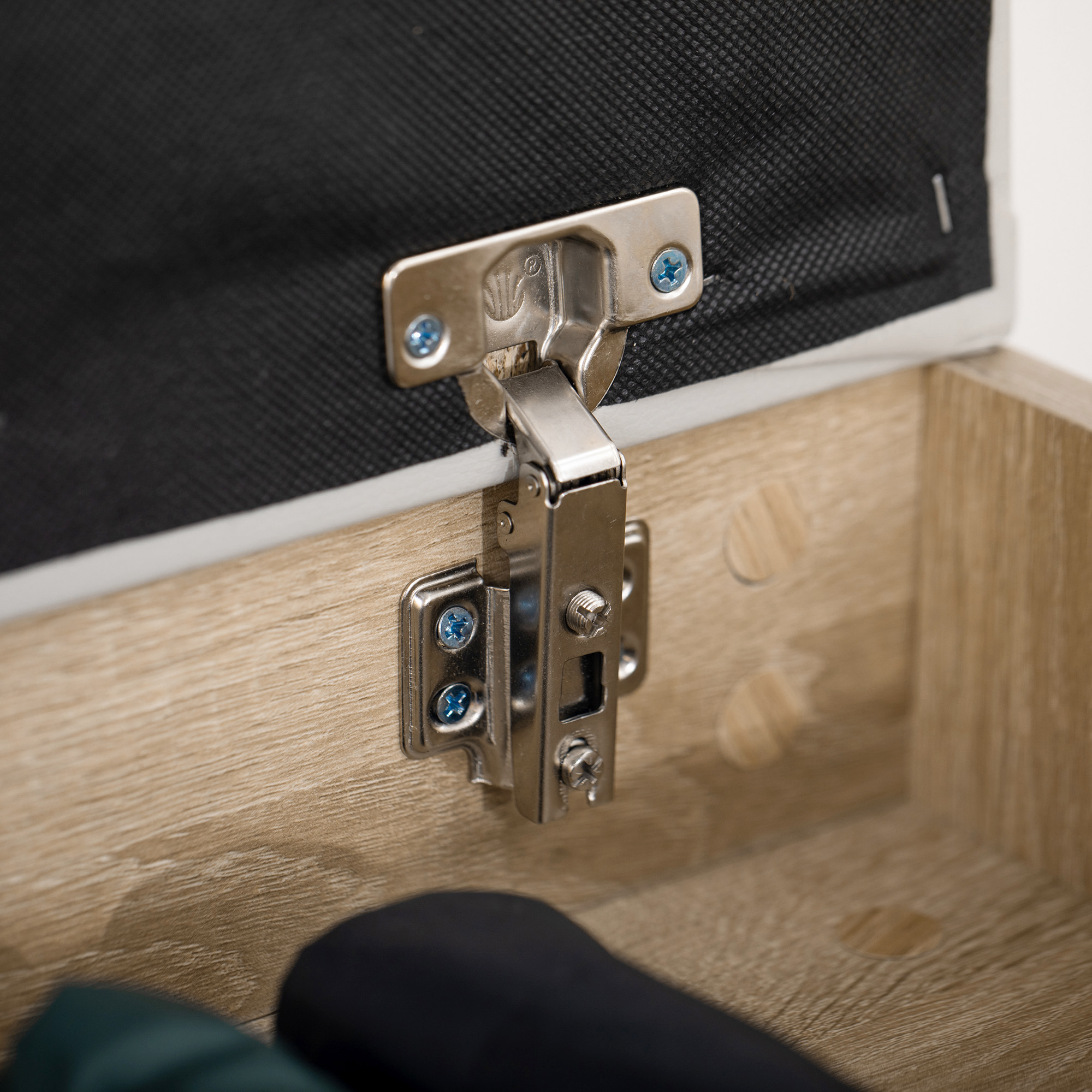  Banca pentru Pantofi cu 3 Compartimente, Spatiu Ascuns si sezut din Piele PU, 80x30x43 cm, Lemn Natural [8]