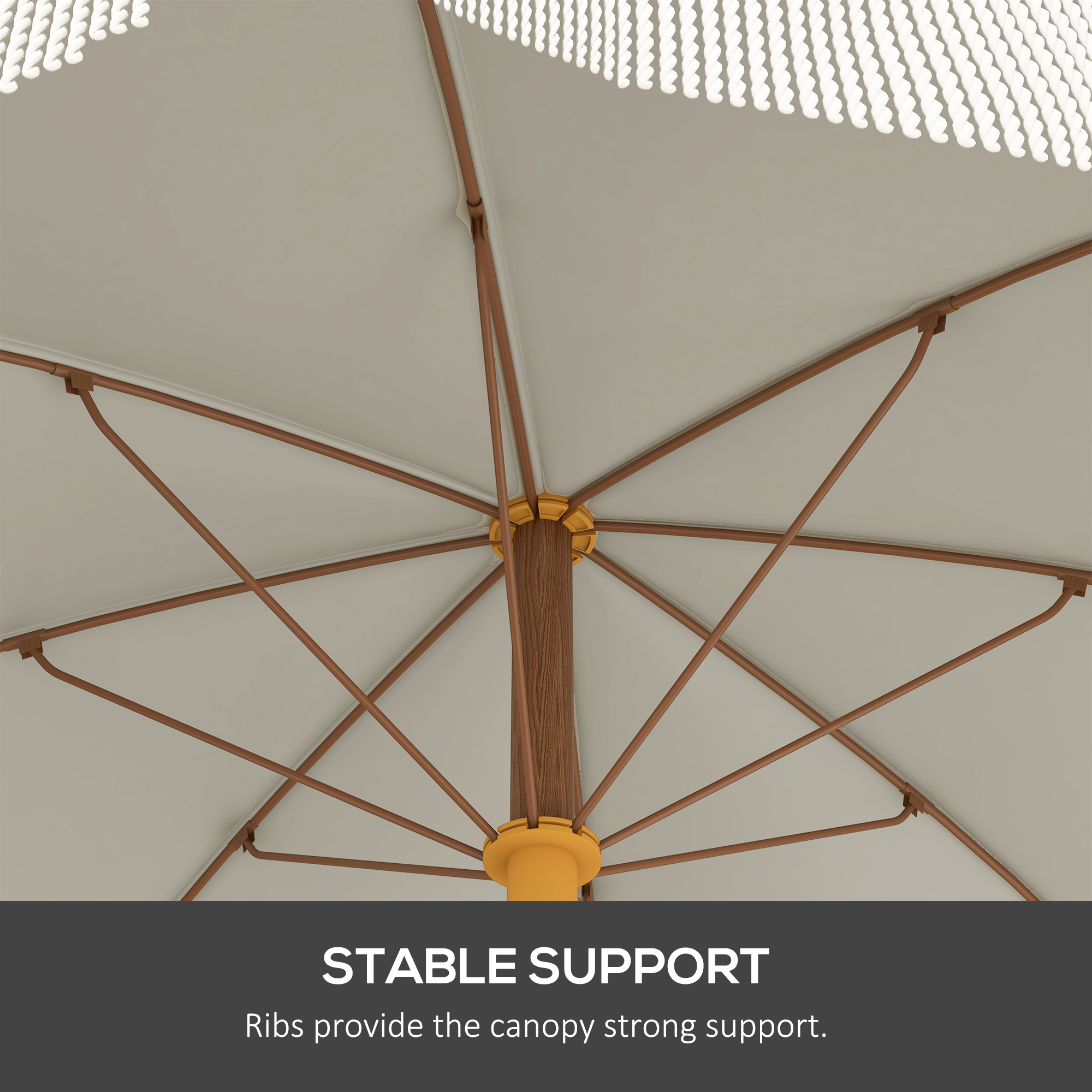  - Umbrela de plaja compacta, cu protectie UV40+ si husa de transport, gri deschis [4]