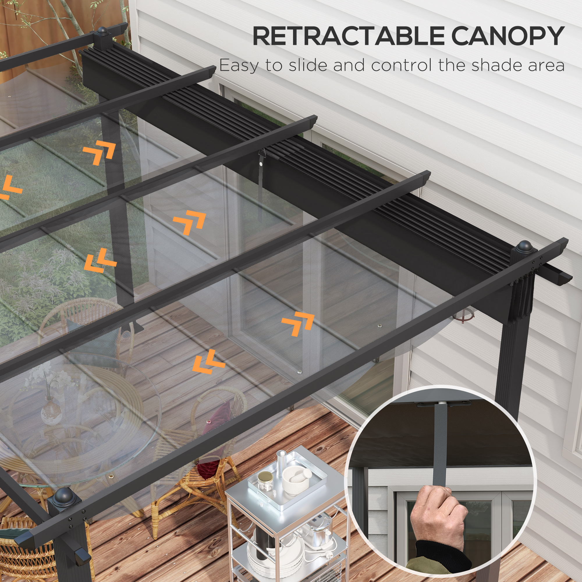  Pergola cu Acoperis Retractabil de 3 x 4 (m) [3]