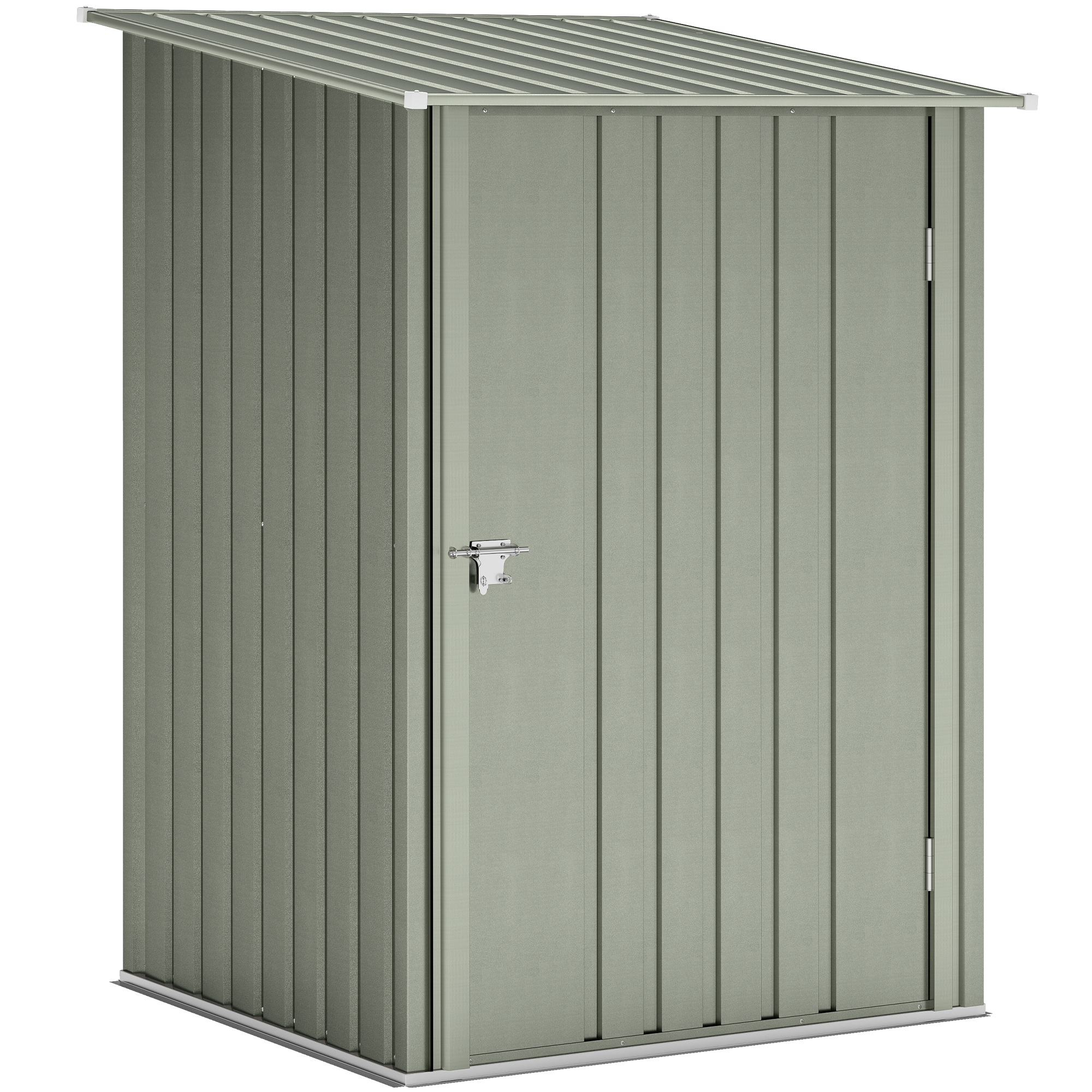 Gradina & balcon -  Casuta pentru Gradina 0,92m² din Otel Galvanizat, Depozit pentru Unelte cu Usa Blocabila, Acoperis inclinat, 100x104x160 cm, Argintiu