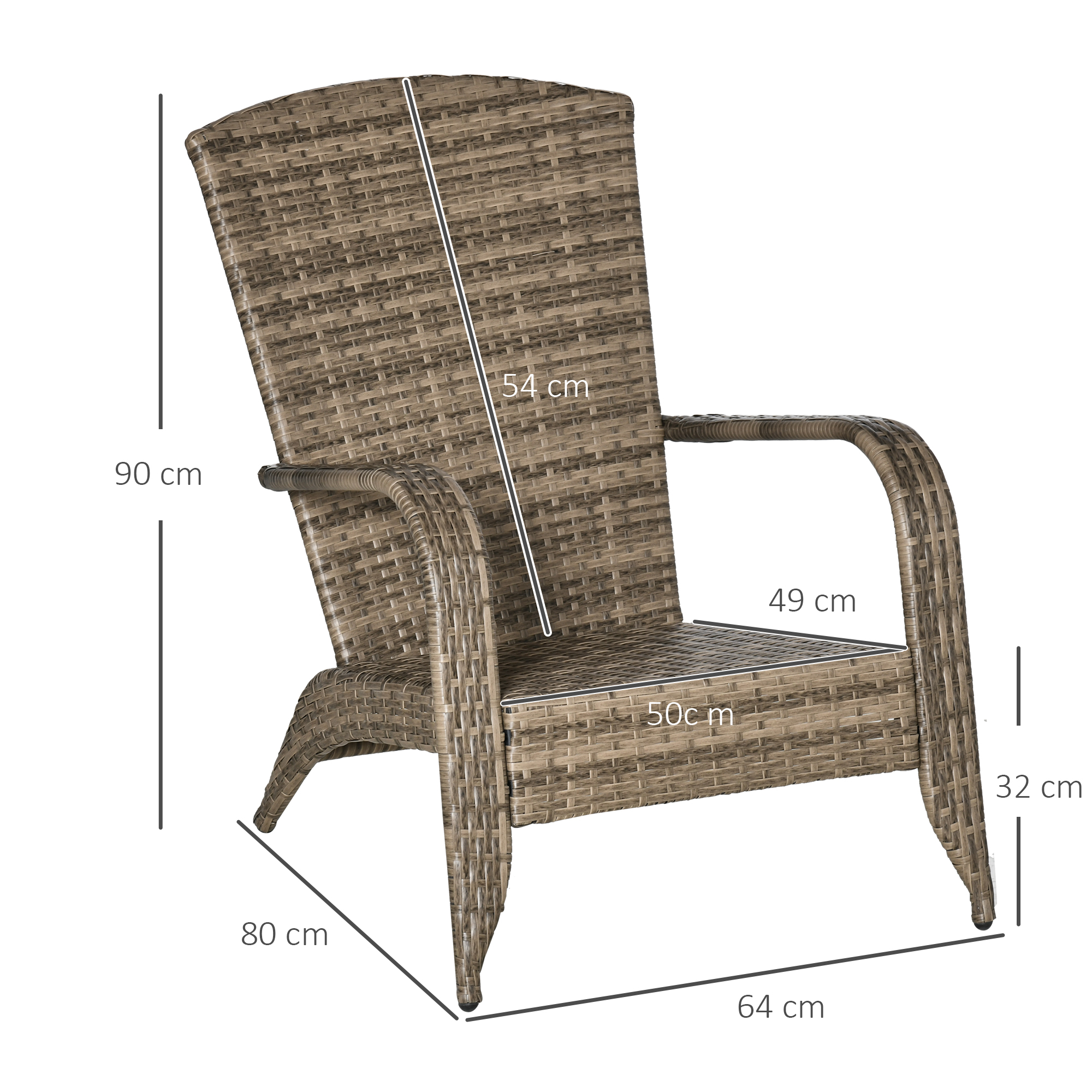  Scaun Rachita tip Adirondack pentru Gradina [2]