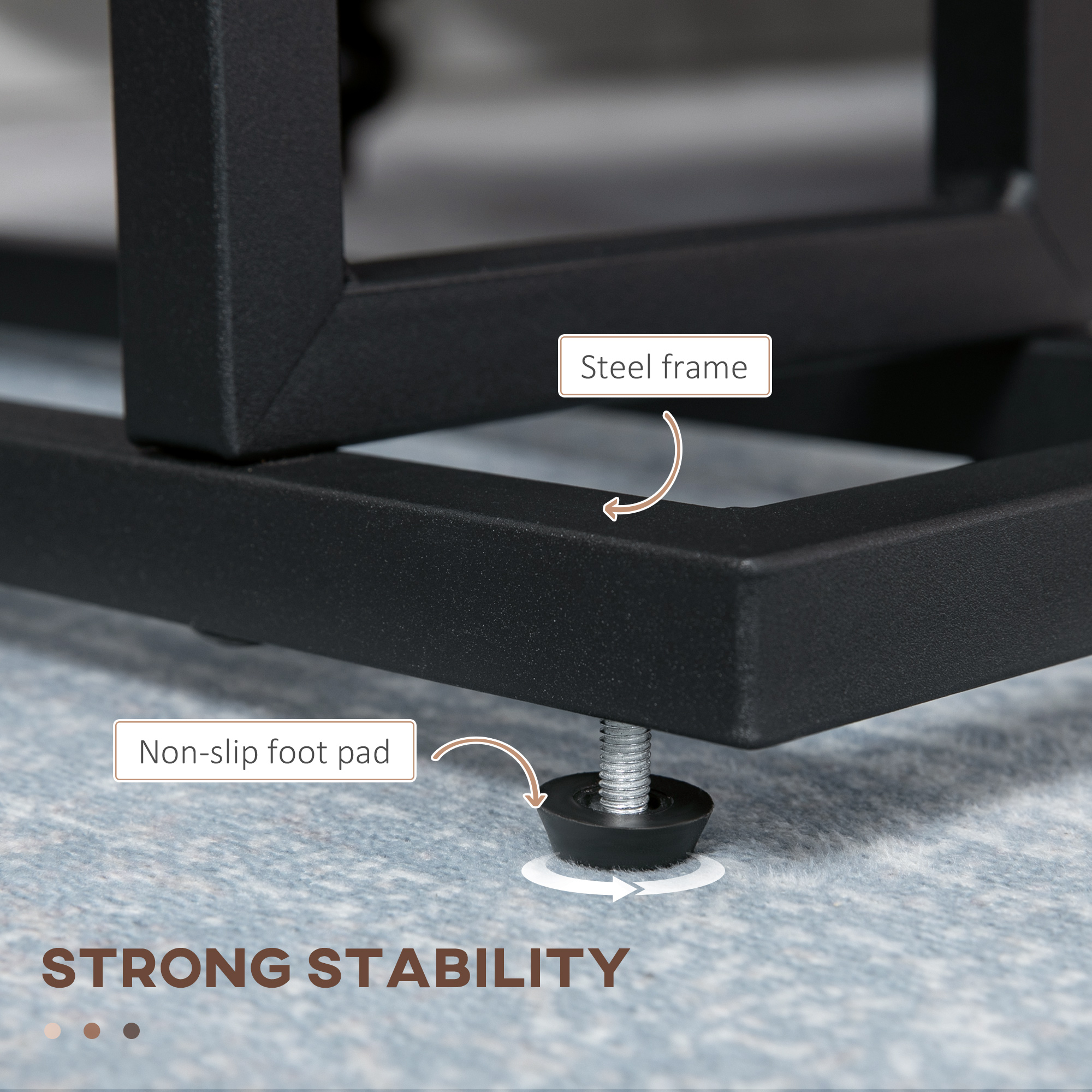  Masa laterala cu geanta de depozitare, masa de pat cu cadru din otel pentru spatii mici [5]