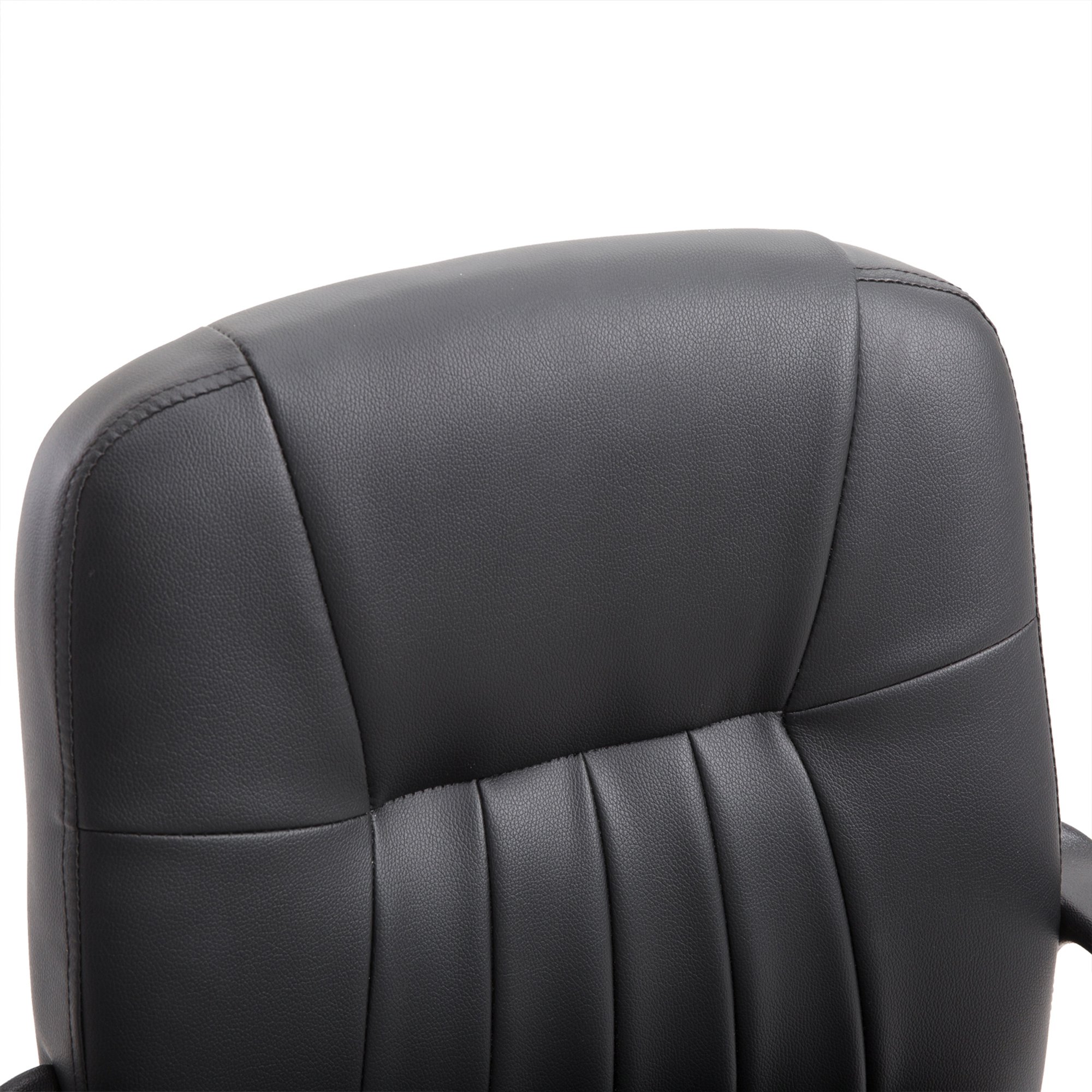  Scaun Birou Negru - Rotativ Captusit cu Roti [6]