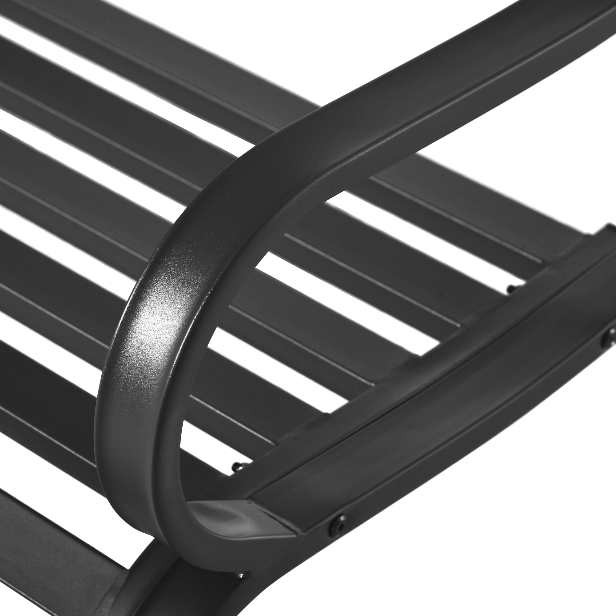  Banca de Gradina din Metal Neagra 127 x 62 x 82cm [7]