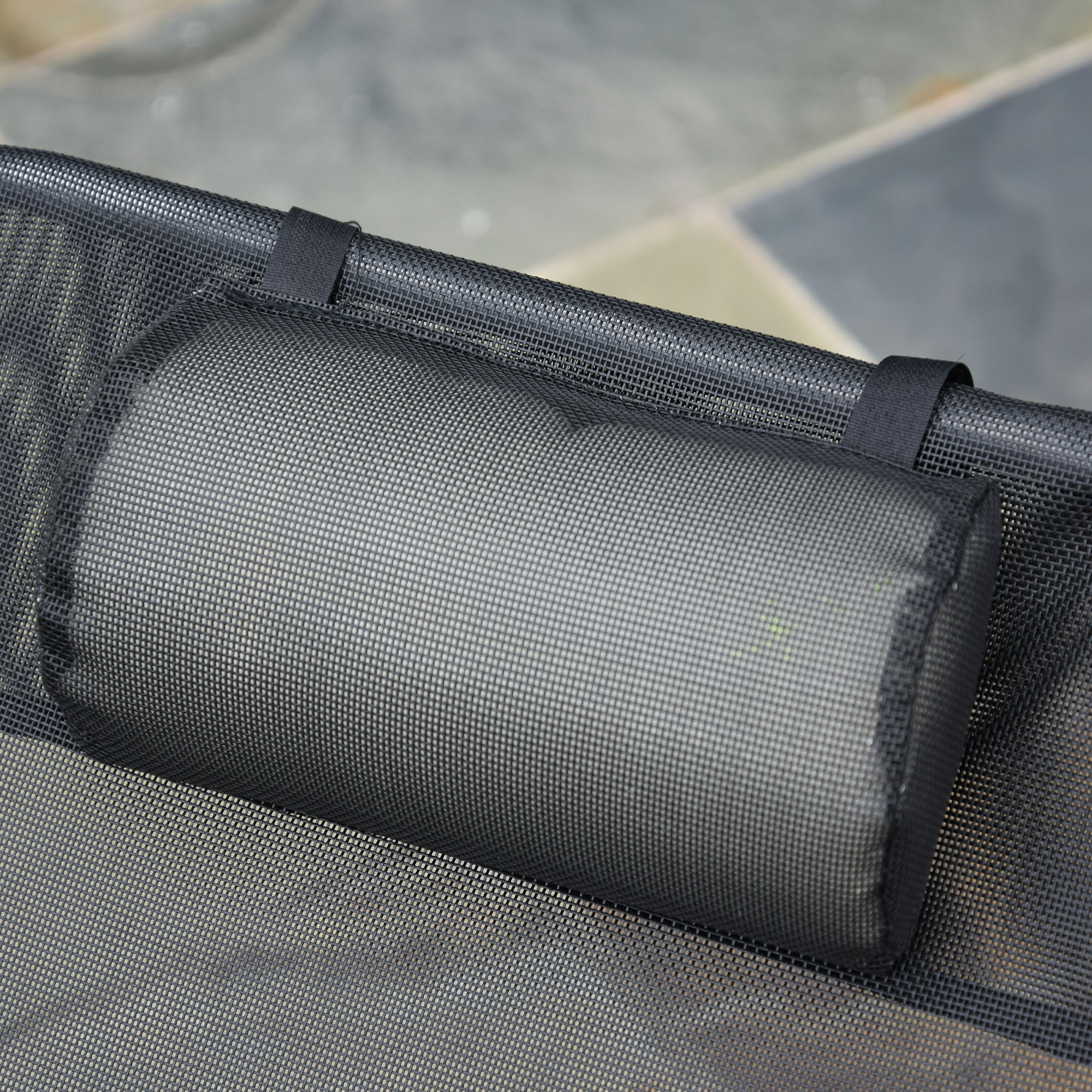  Sezlong pentru Bronzat Pliabil si Reclinabil, negru [6]