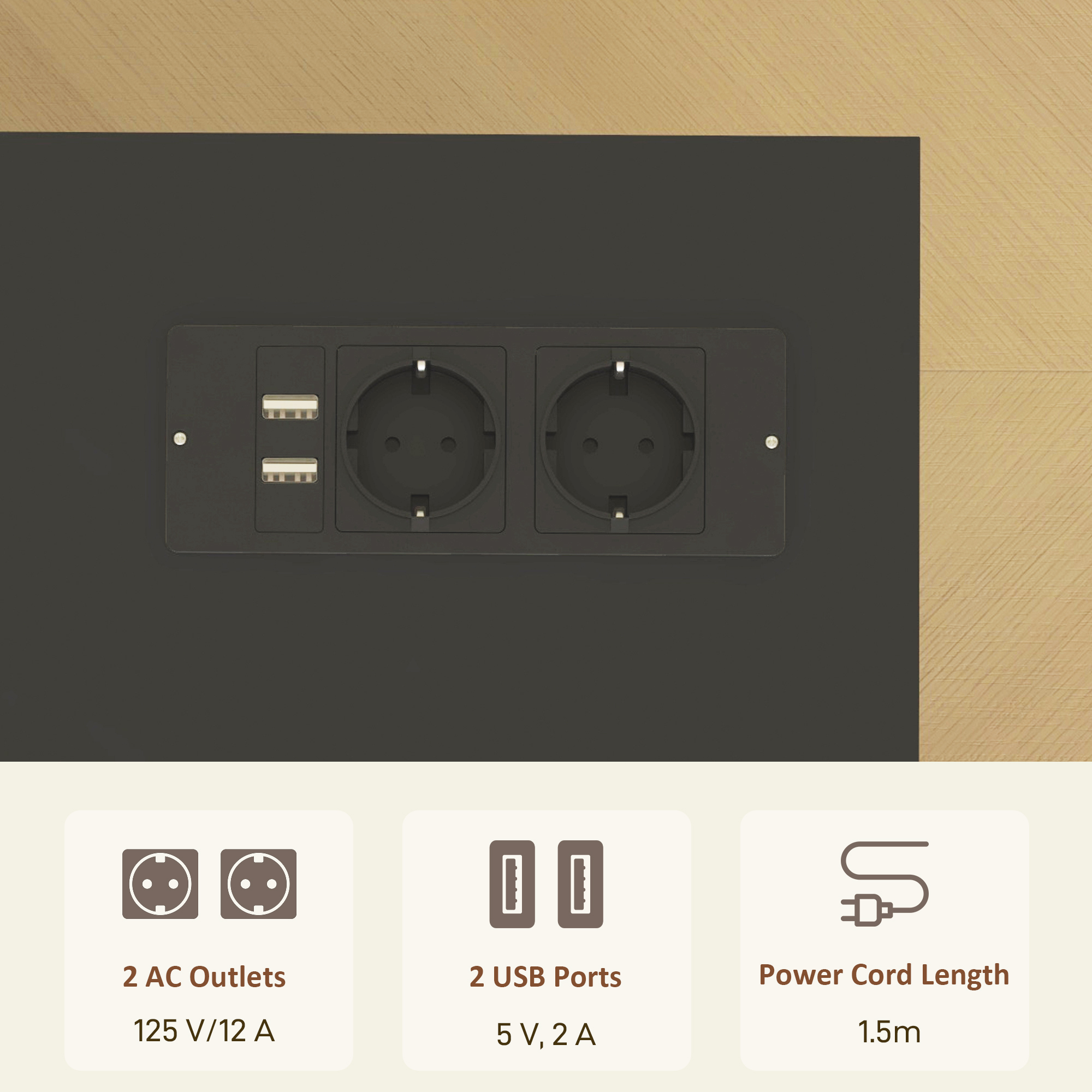  Dulap Imprimanta Mobil - MDF cu 3 Sertare, 2 Rafturi & Roti [3]