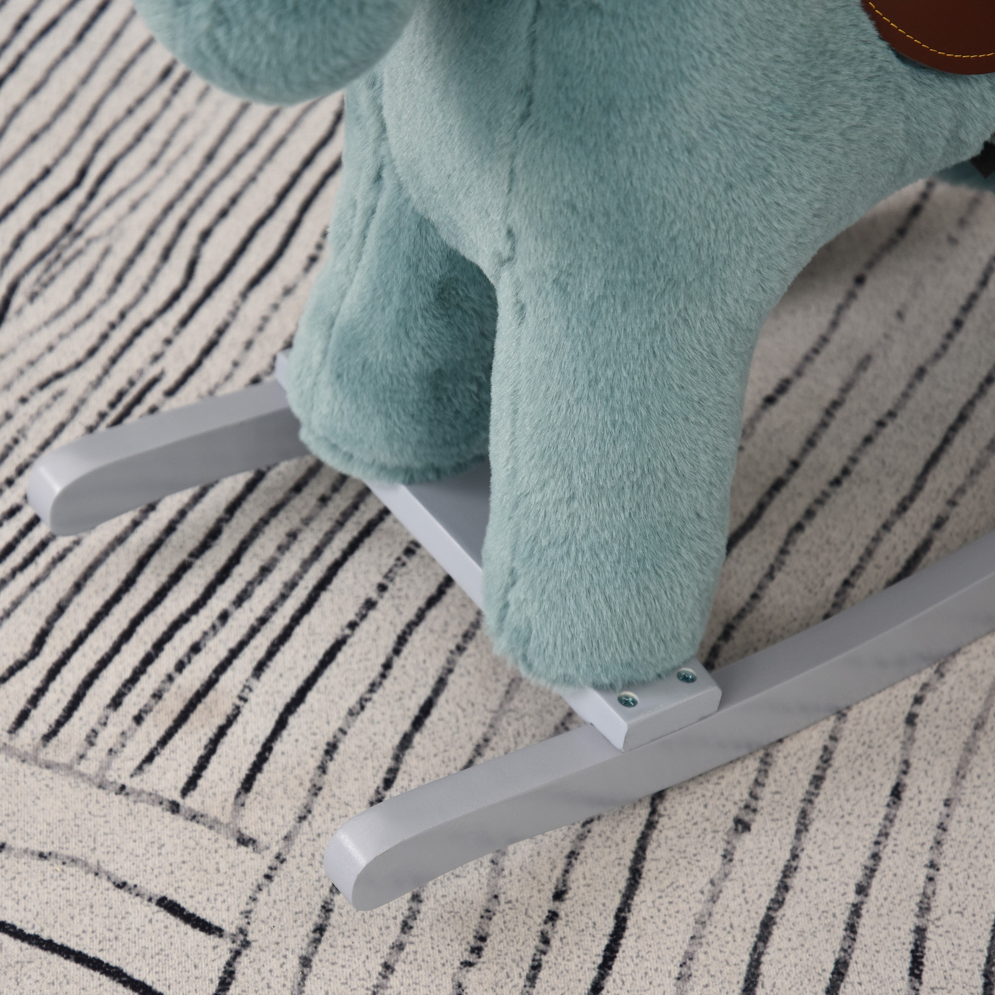  Balansoar pentru copii, 18-36 luni, Model Ponei, 65x26x55 cm, Albastru [3]