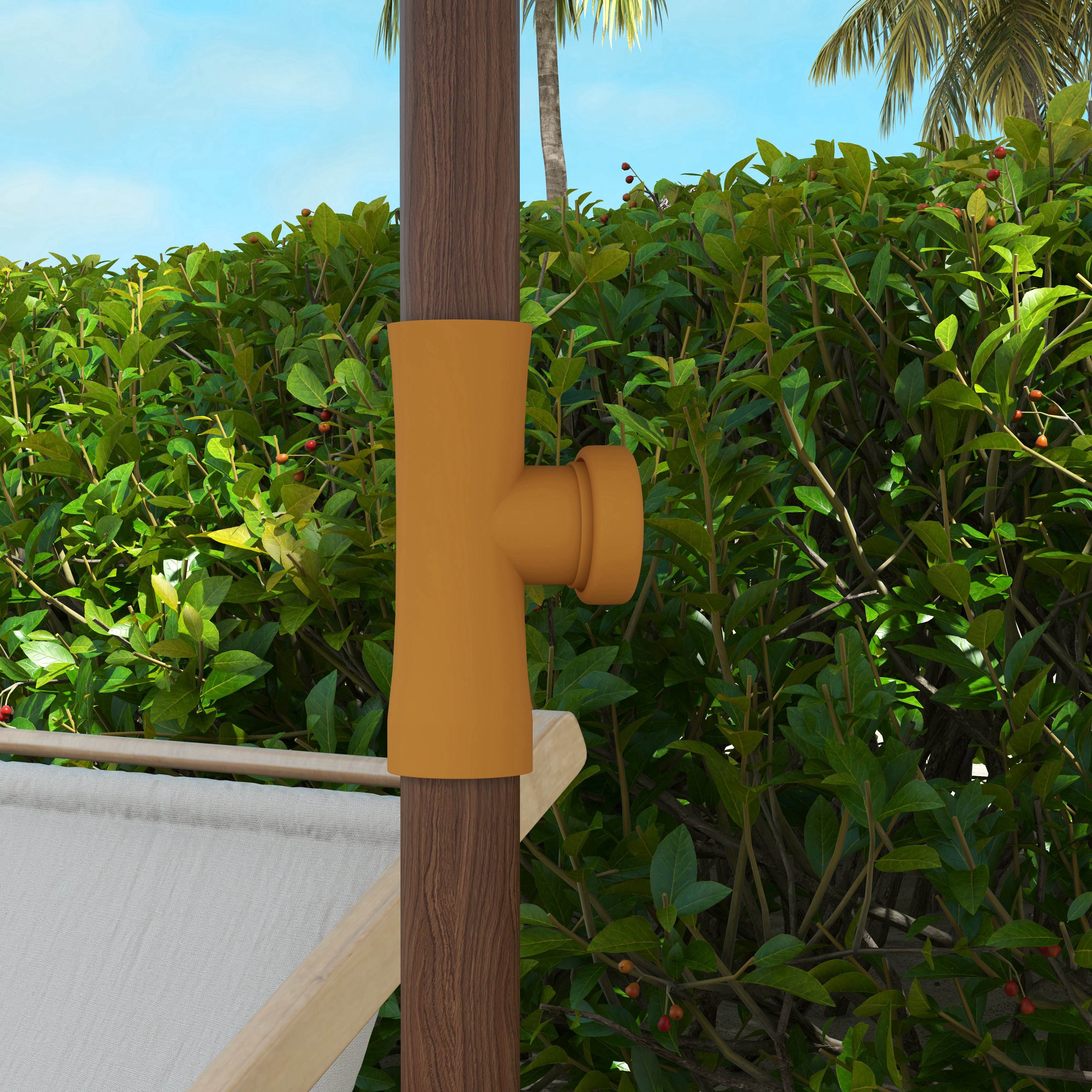  - Umbrela de plaja compacta, cu protectie UV40+ si husa de transport, gri deschis [8]