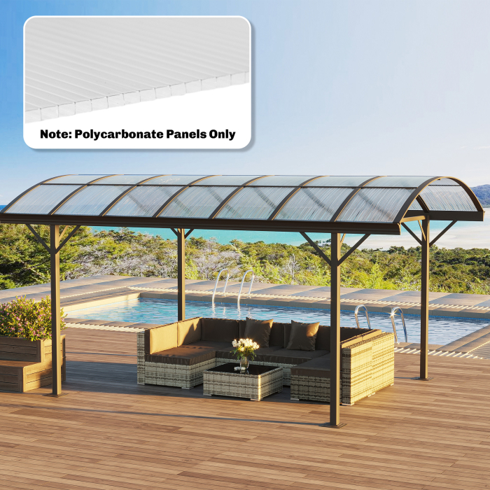  10 Placi Celulare din Policarbonat 4 mm, Rezistente la UV, Panou Celular Dublu pentru Sera, 120x60 cm, Transparent [6]