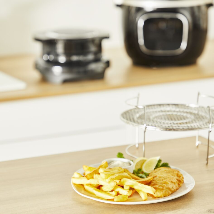 Accesoriu grill 2 in 1 Tefal XA60AD10, reversibil, compatibil cu multicookerele Tefal Cook4Me, Turbo Cuisine si One Pot, inox, seriile CY85xx, CY87x [12]