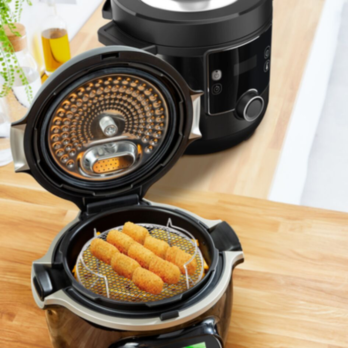 Accesoriu grill 2 in 1 Tefal XA60AD10, reversibil, compatibil cu multicookerele Tefal Cook4Me, Turbo Cuisine si One Pot, inox, seriile CY85xx, CY87x [9]