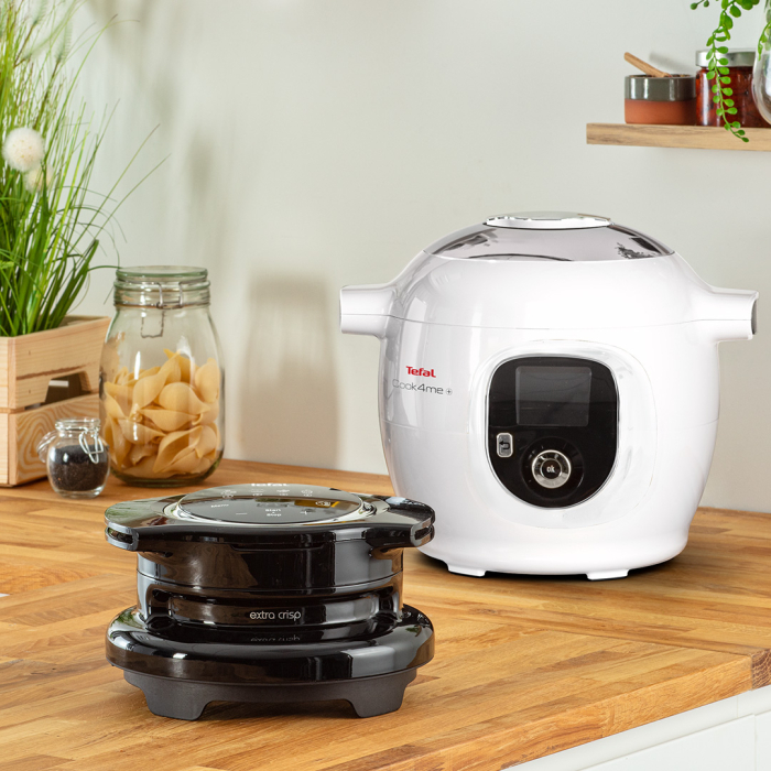 Accesoriu multicooker pentru prajit Tefal Cook4Me+ Extra Crisp Lid EY150830, compatibil cu multicookerele Cook4Me de 6 L, 4 programe, temperatura aj [3]