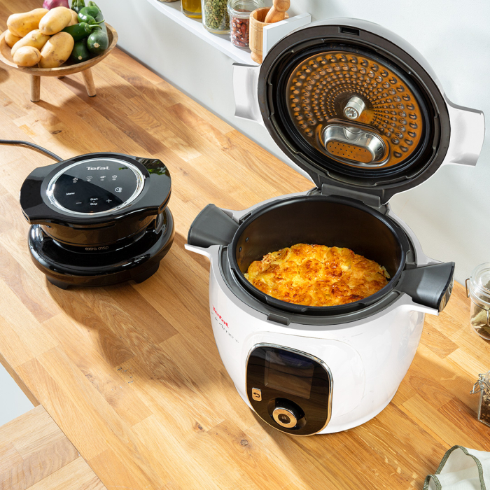 Accesoriu multicooker pentru prajit Tefal Cook4Me+ Extra Crisp Lid EY150830, compatibil cu multicookerele Cook4Me de 6 L, 4 programe, temperatura aj [7]