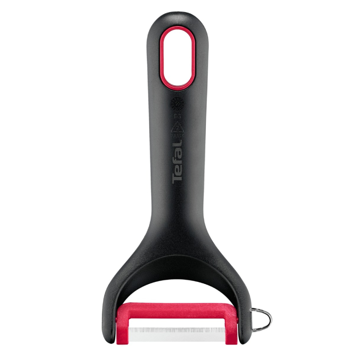 Accesoriu pentru decojit legume si fructe Tefal Ingenio K1992134, lama rotativa, inox, capac de protectie, negru & rosu [9]