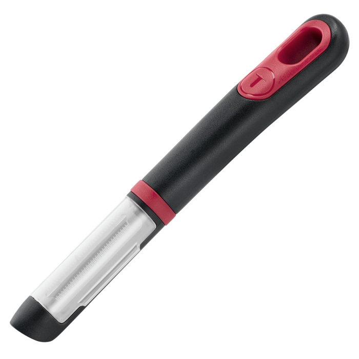 Accesoriu pentru decojit legume si fructe Tefal Ingenio K1994034, lama zimtata, inox, capac de protectie, negru & rosu [10]