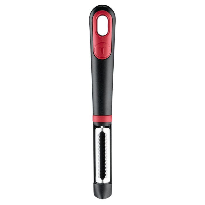 Accesoriu pentru decojit legume si fructe Tefal Ingenio K1994034, lama zimtata, inox, capac de protectie, negru & rosu [9]