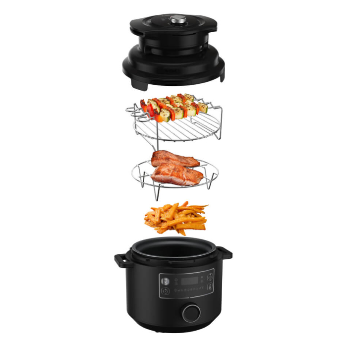 Accesoriu pentru gatire cu aer cald Tefal Turbo Crisp LF101810, 4 programe, temperatura ajustabila, ecran LED, compatibil cu multicooker Turbo Cuis [11]