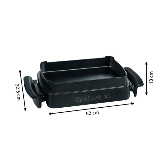 Accesoriu Snacking & Baking Tefal XA727810 pentru OptiGrill+ XL / Elite XL, 2 L, 3-5 portii, suprafata antiaderenta, aluminiu, seriile GC72xxxx  [2]