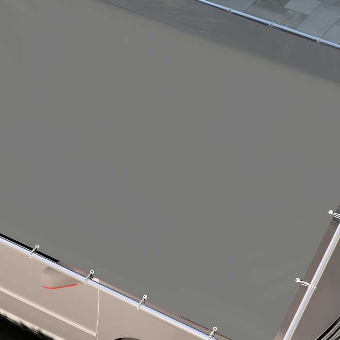  Acoperis de Carport 10 x 20ft, Prelata Rezistenta la UV cu Corzi Elastice, Gri inchis [9]